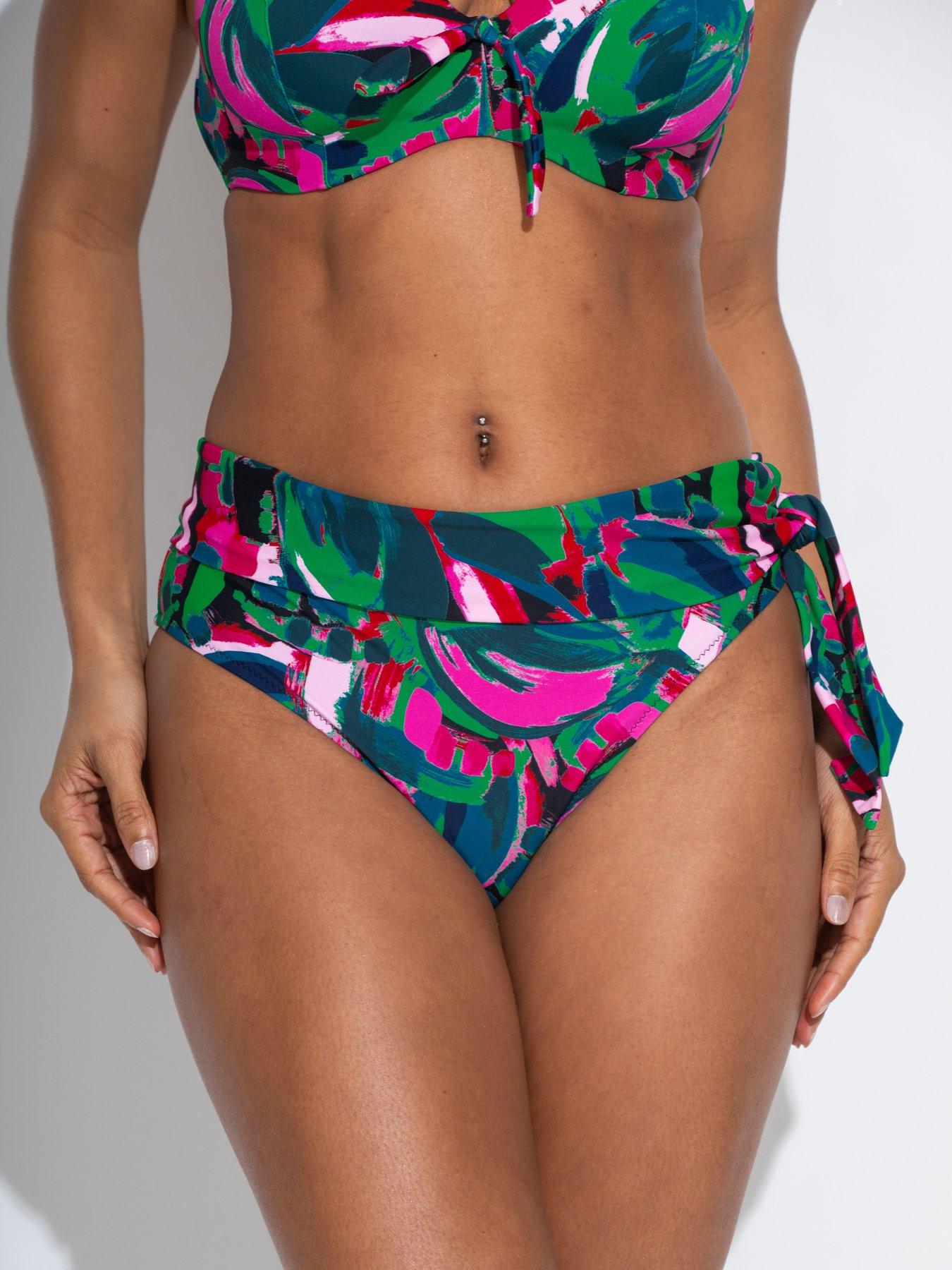 Image 2 of 4 of Pour Moi Heatwave Fold Over Tie Bikini Brief