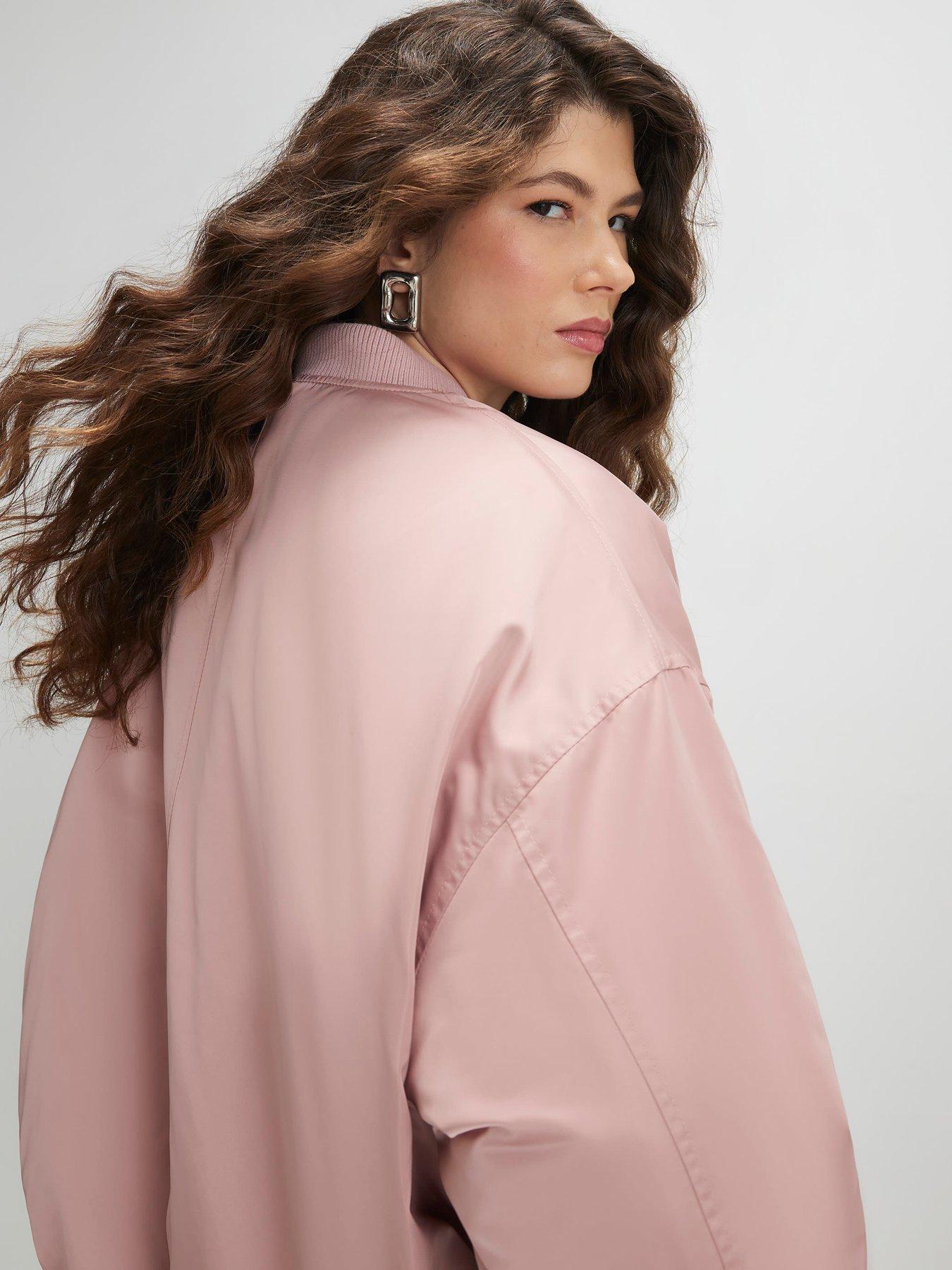  image of river-island-oversized-ruched-hem-bomber-jacket
