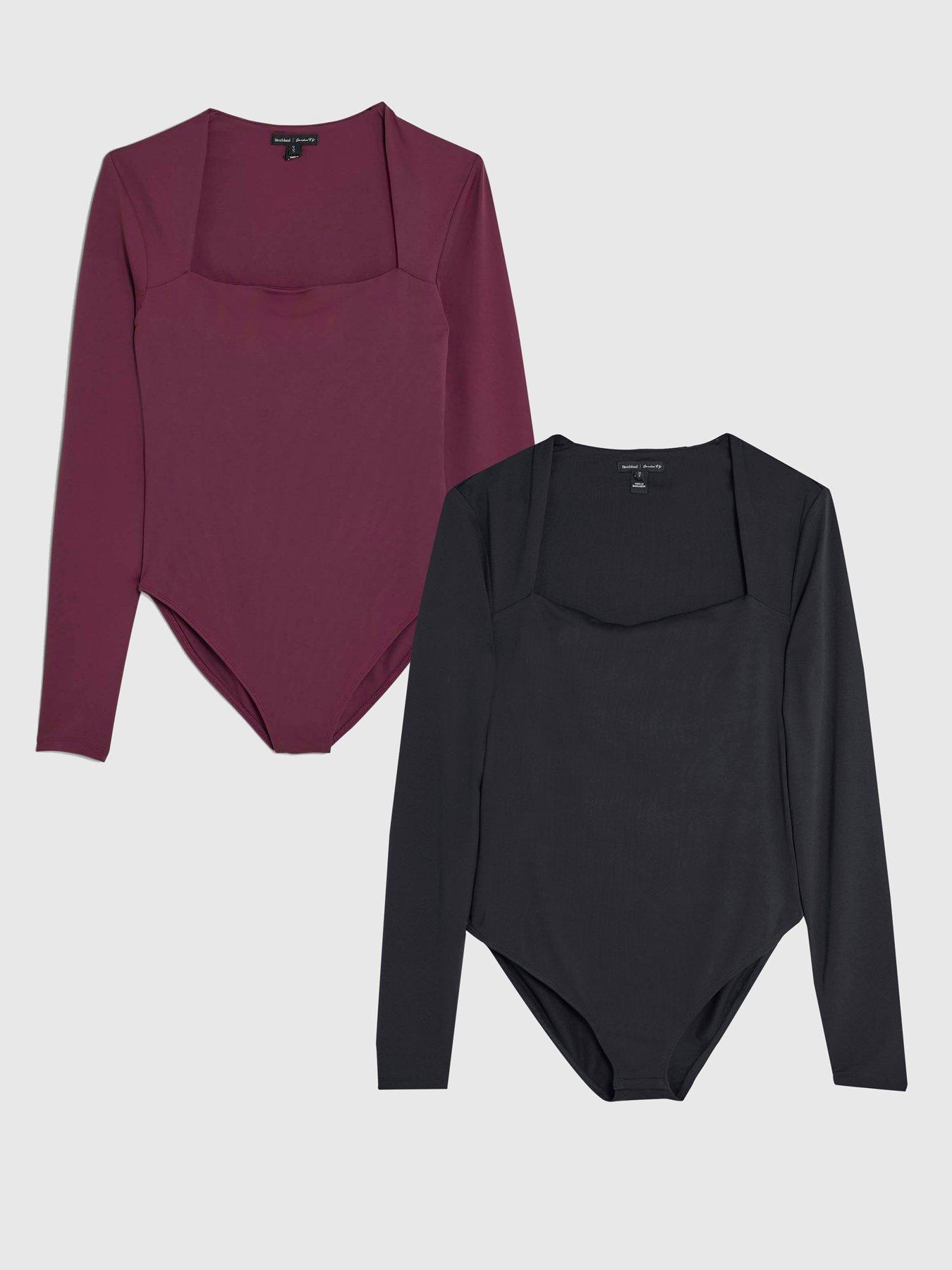 front image of river-island-long-sleeve-bodysuits-2-pack