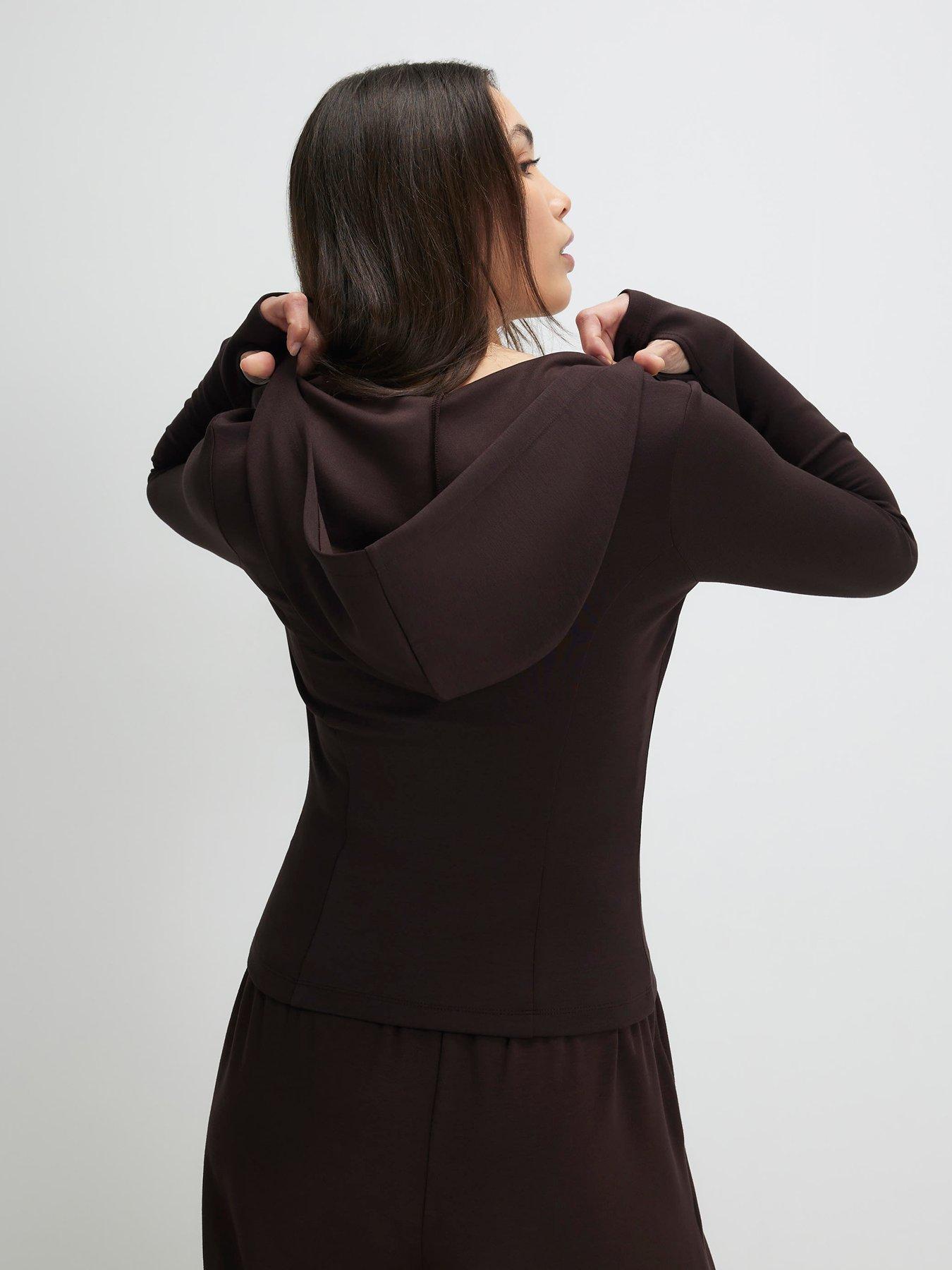 Image 2 of 4 of River Island Long Sleeve Premium Zip Through Hoodie