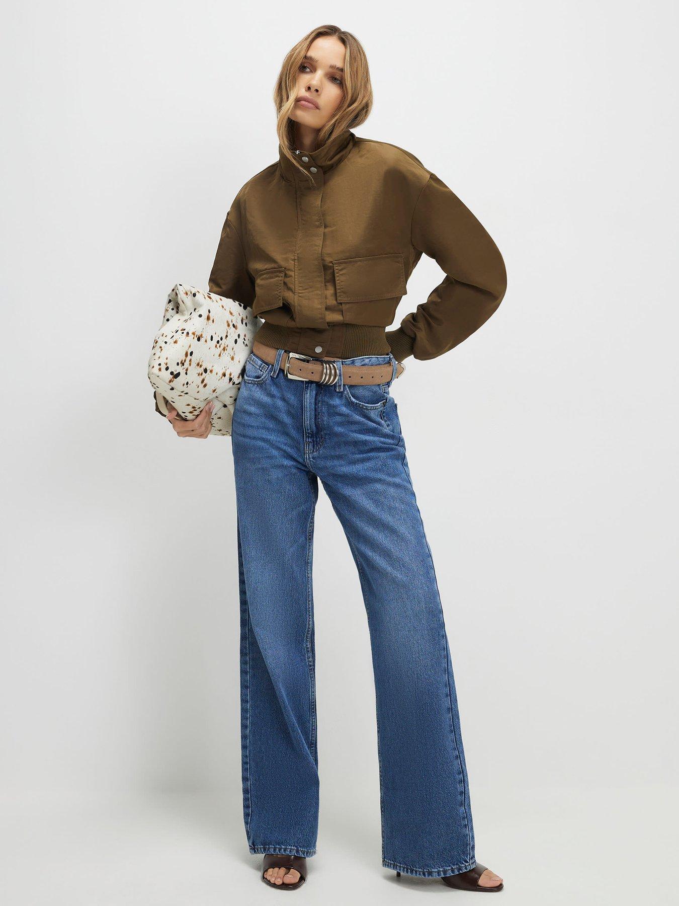  image of river-island-funnel-neck-bomber-jacket