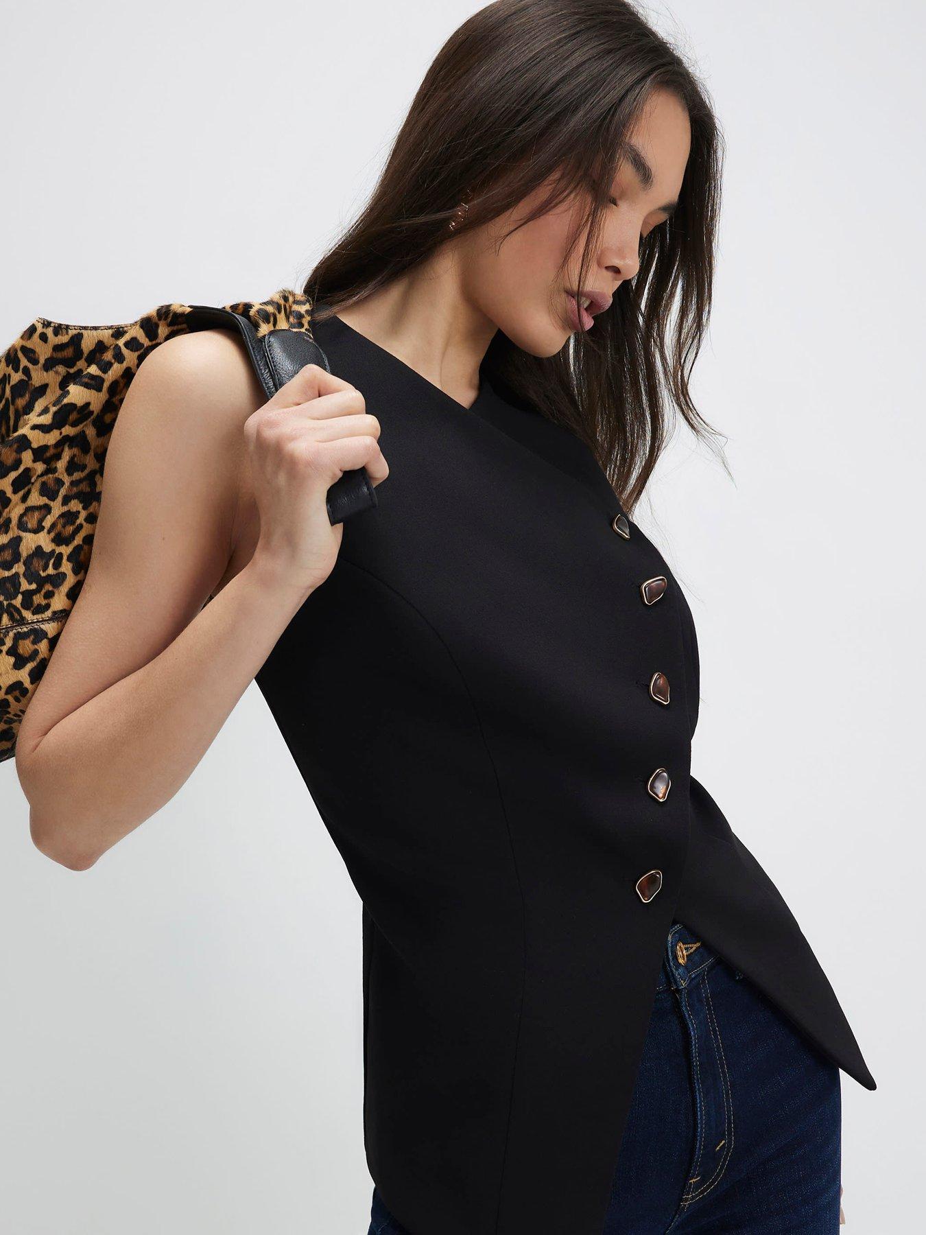 River Island Collarless Asymmetric Waistcoat