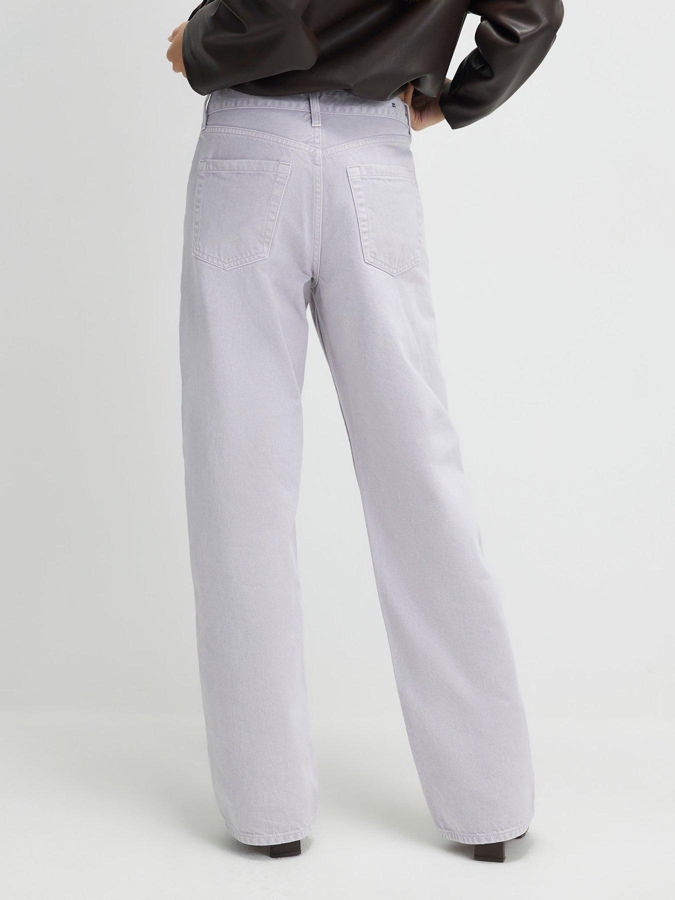 Image 2 of 4 of River Island Relaxed Straight Jeans - Light Purple