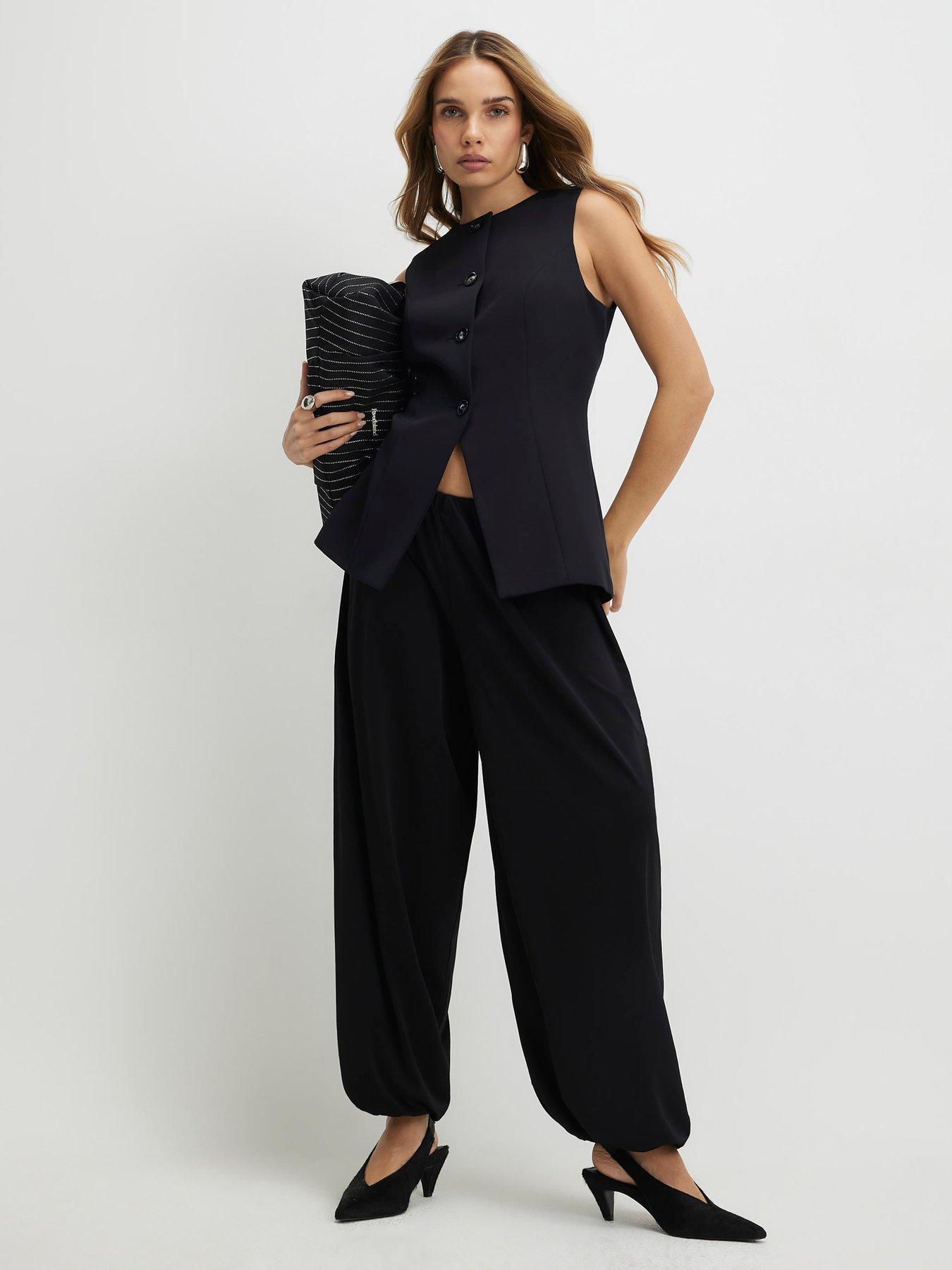 Image 3 of 4 of River Island Tailored Waistcoat - Black