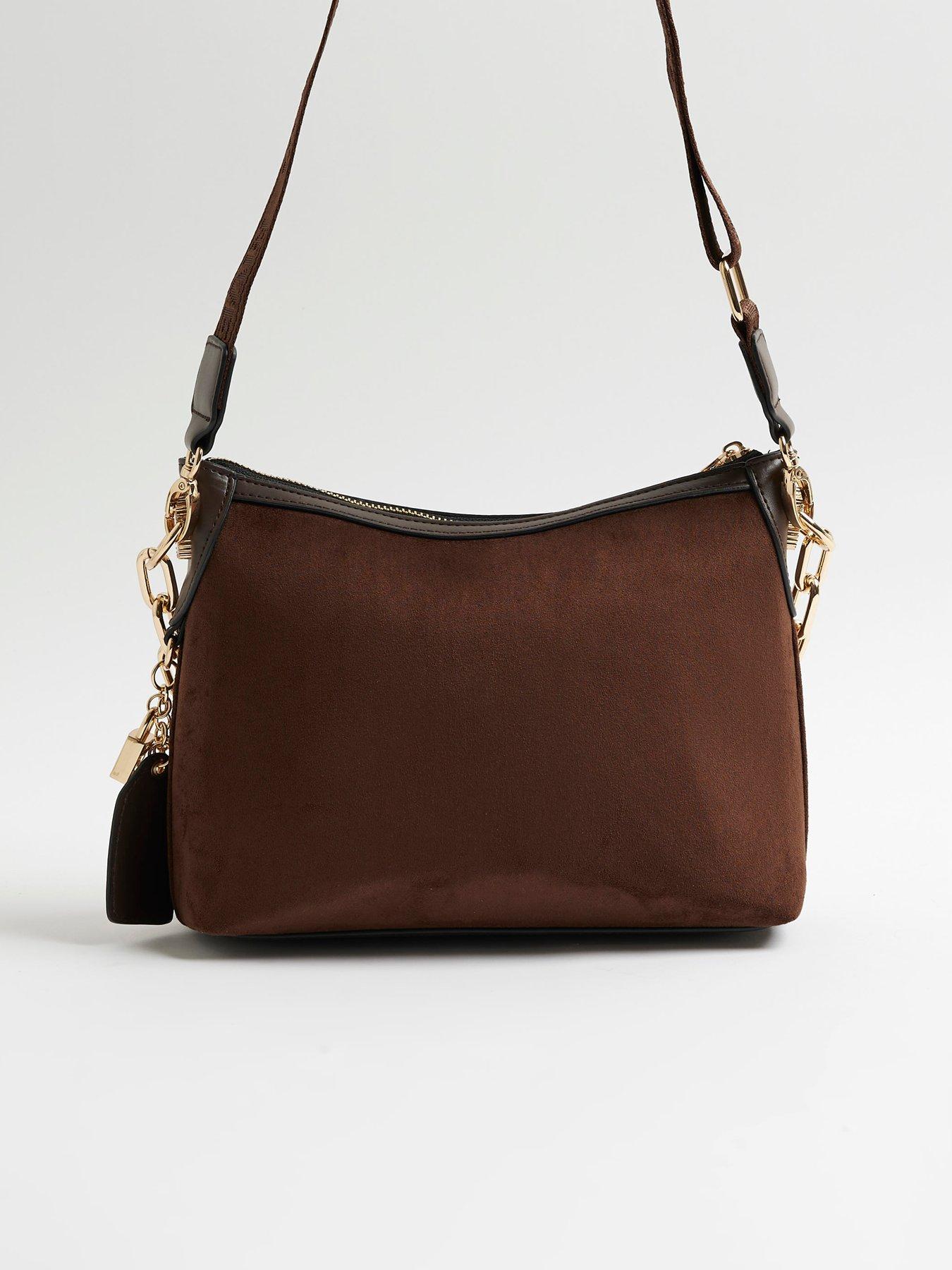 Image 5 of 5 of River Island Chain Front Cross Body Bag - Brown