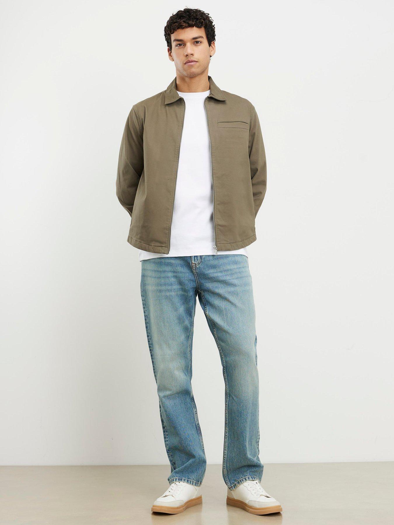 Image 3 of 4 of River Island Regular Fit Curved Hem Zip Overshirt