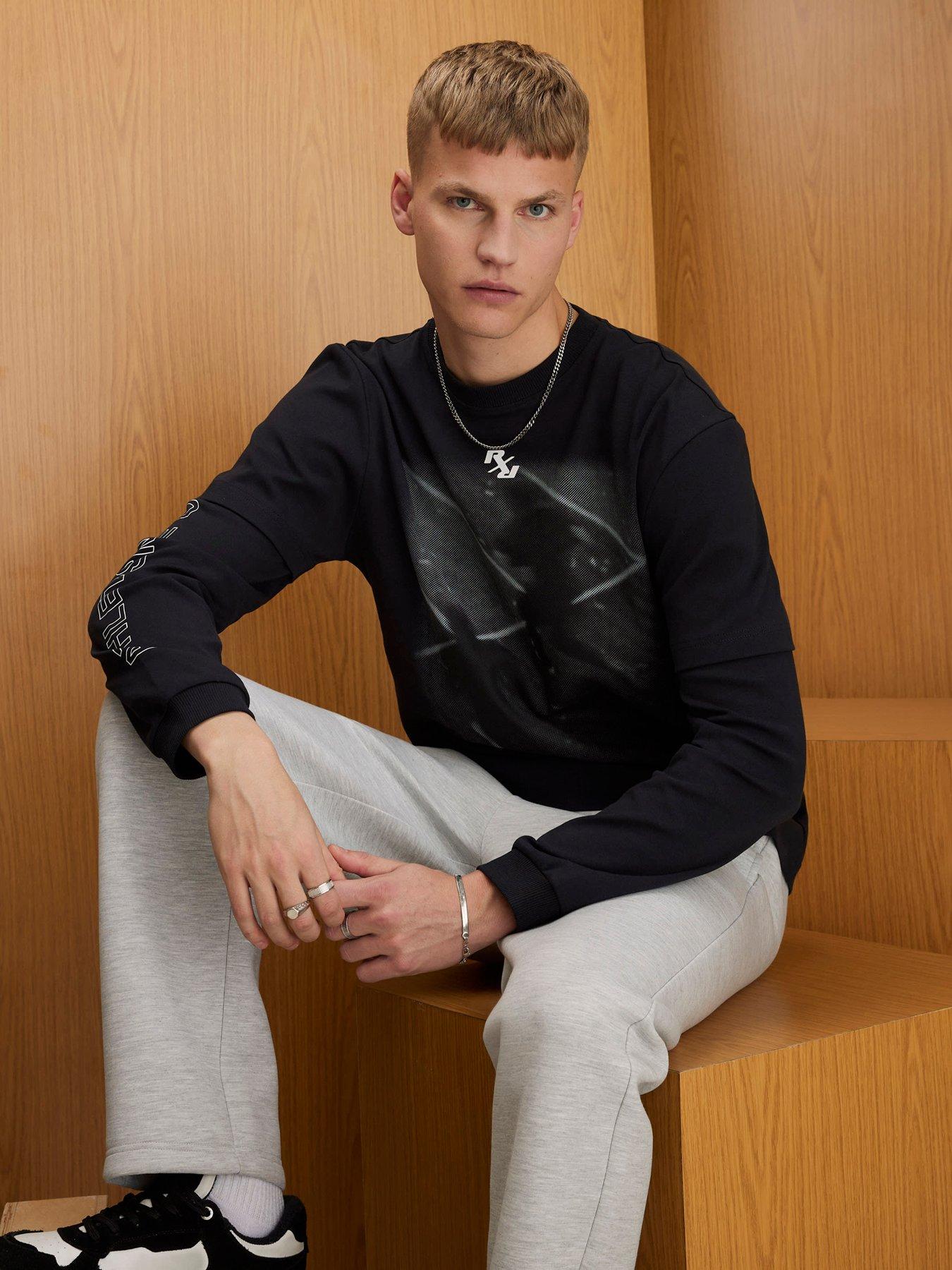Image 1 of 4 of River Island Athletisme Dept Double Layered T-shirt