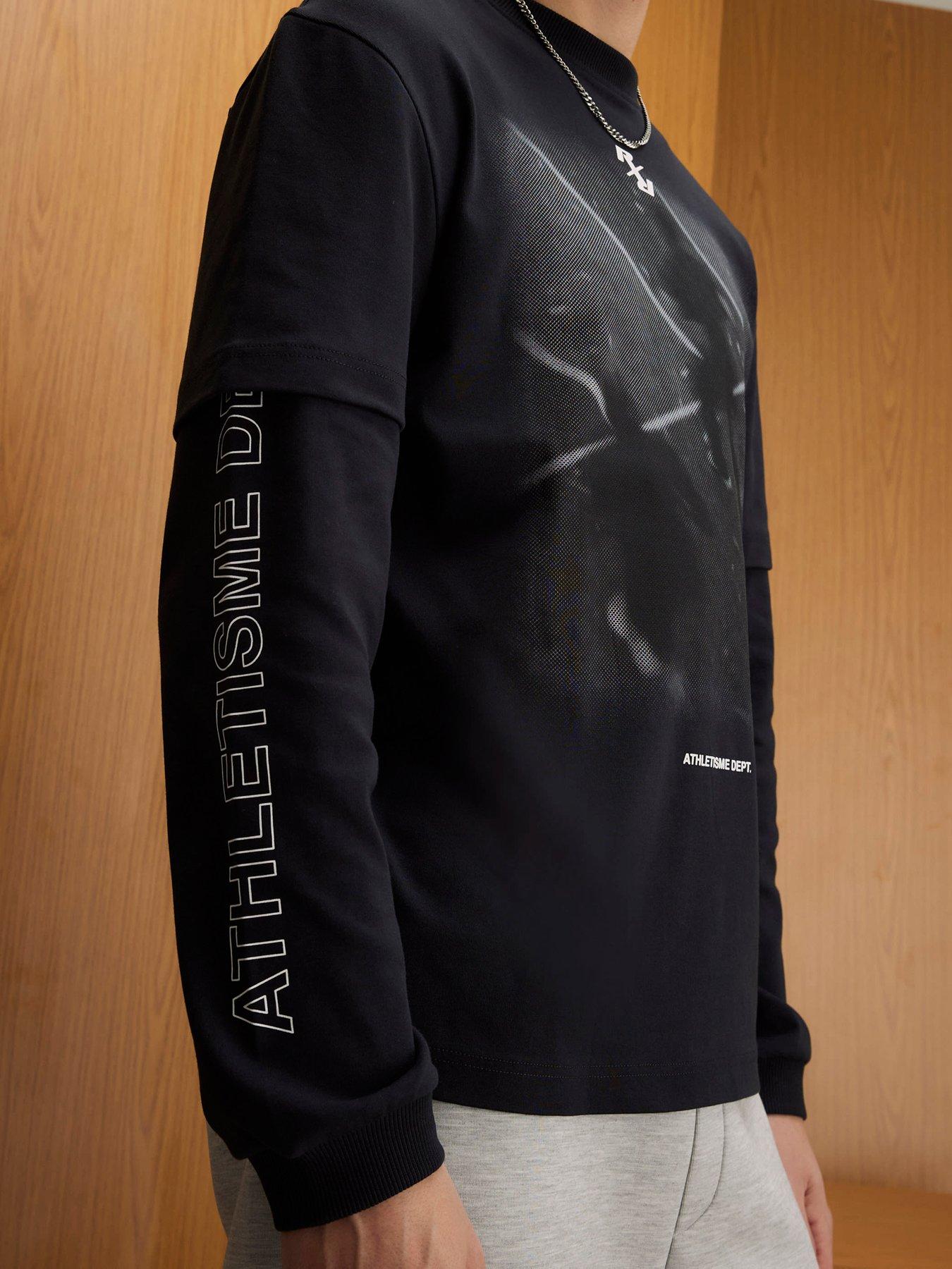 Image 4 of 4 of River Island Athletisme Dept Double Layered T-shirt