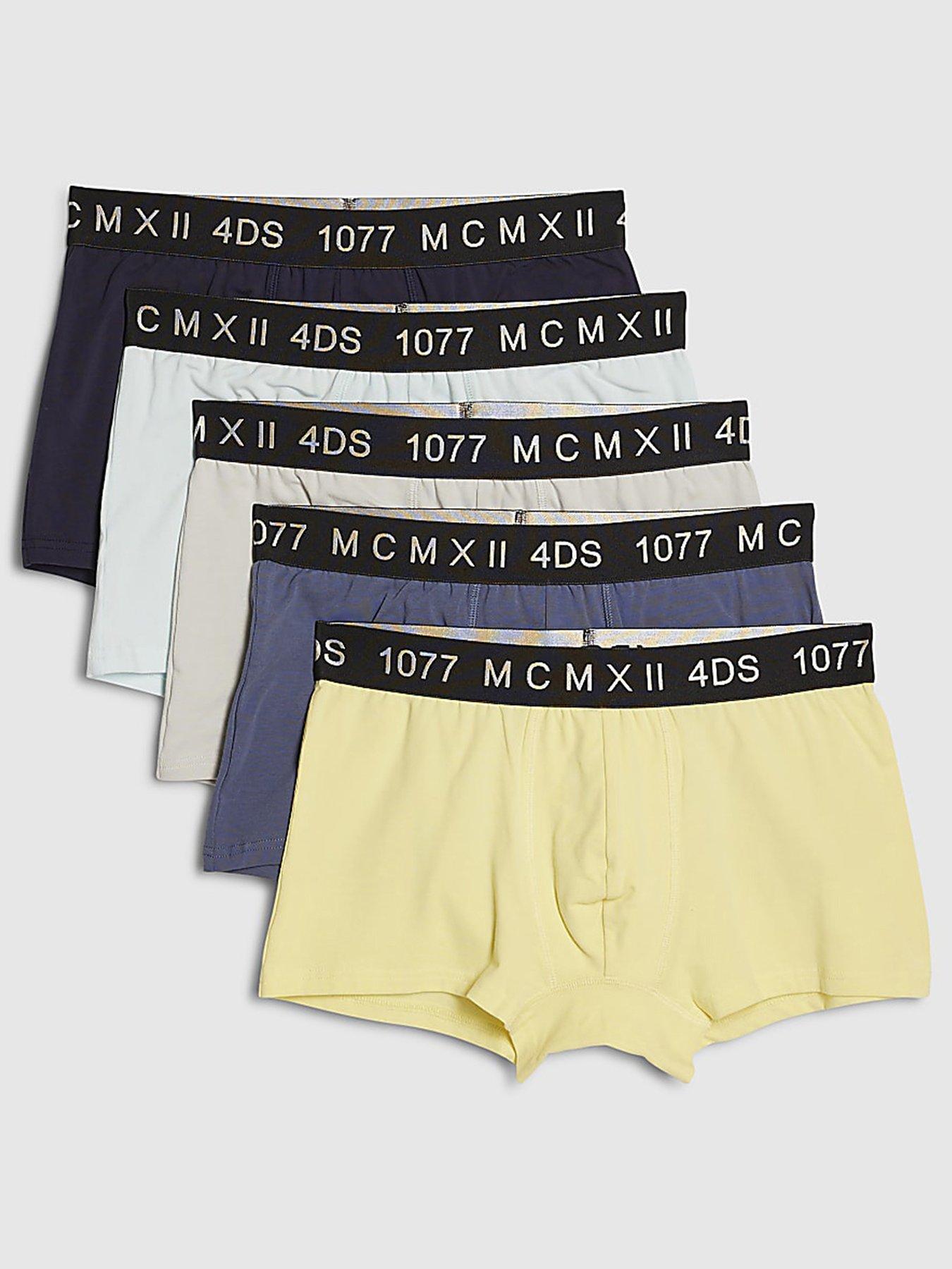 Image 1 of 1 of River Island Mcmxii Pack Of 5 Trunks