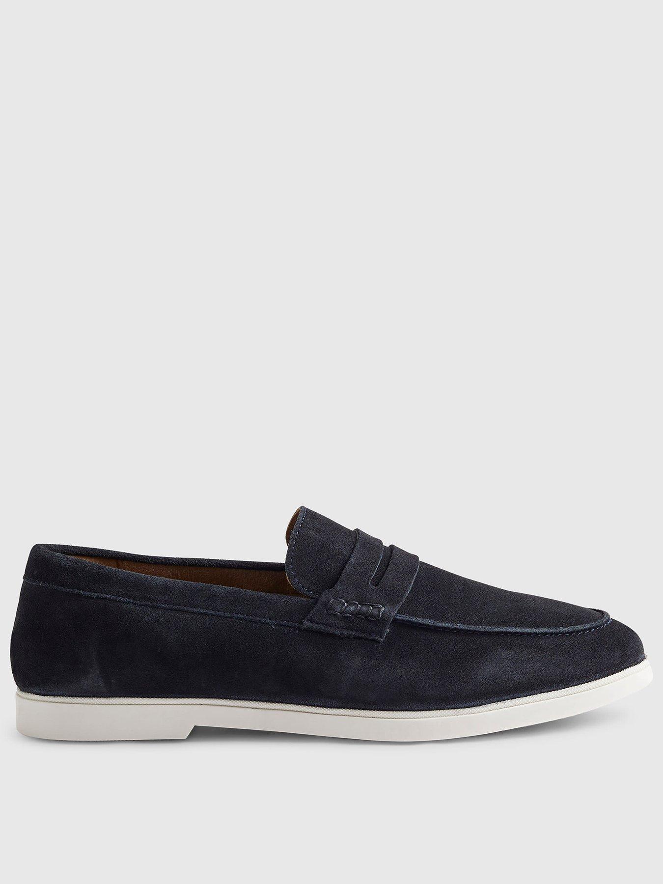 front image of river-island-suede-loafers