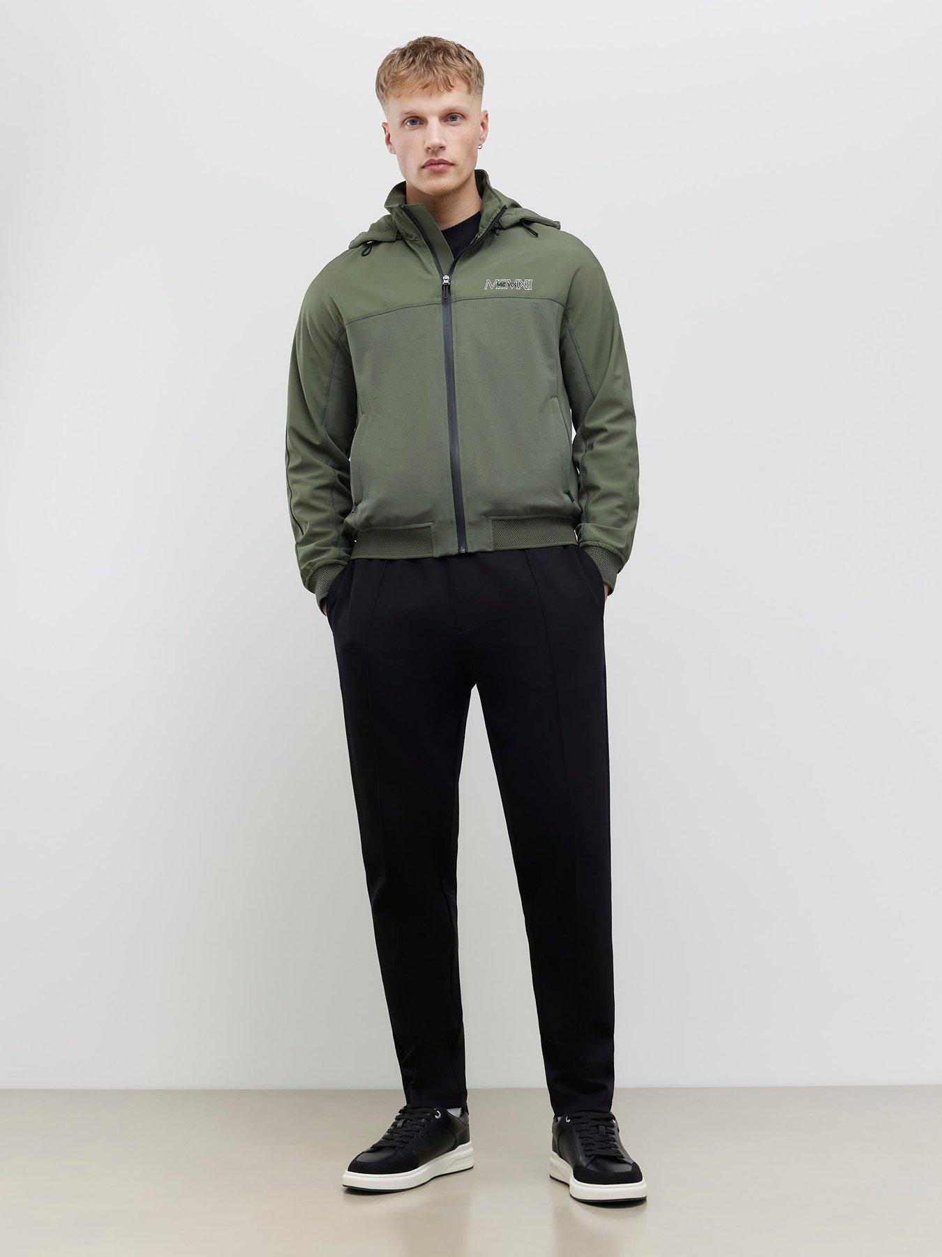  image of river-island-hooded-bomber-jacket-green