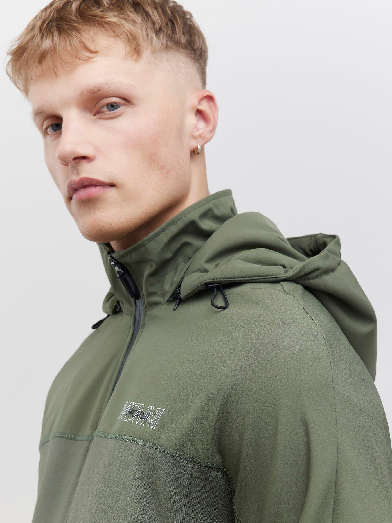 image of river-island-hooded-bomber-jacket-green