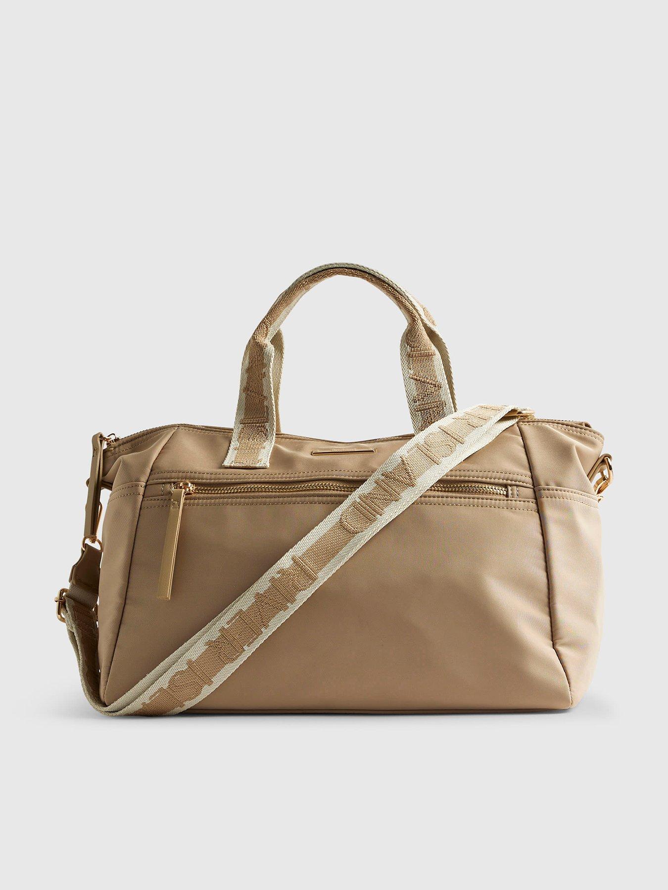  image of river-island-cabin-size-logo-holdall-beige