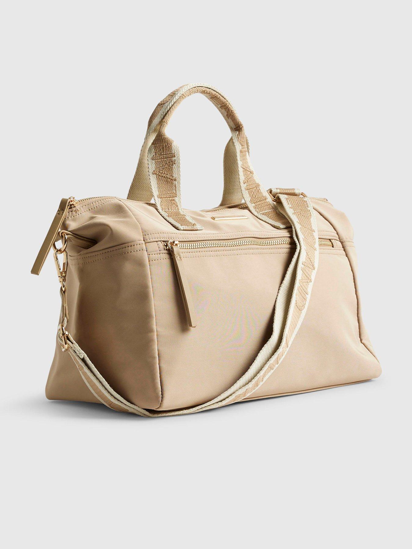  image of river-island-cabin-size-logo-holdall-beige