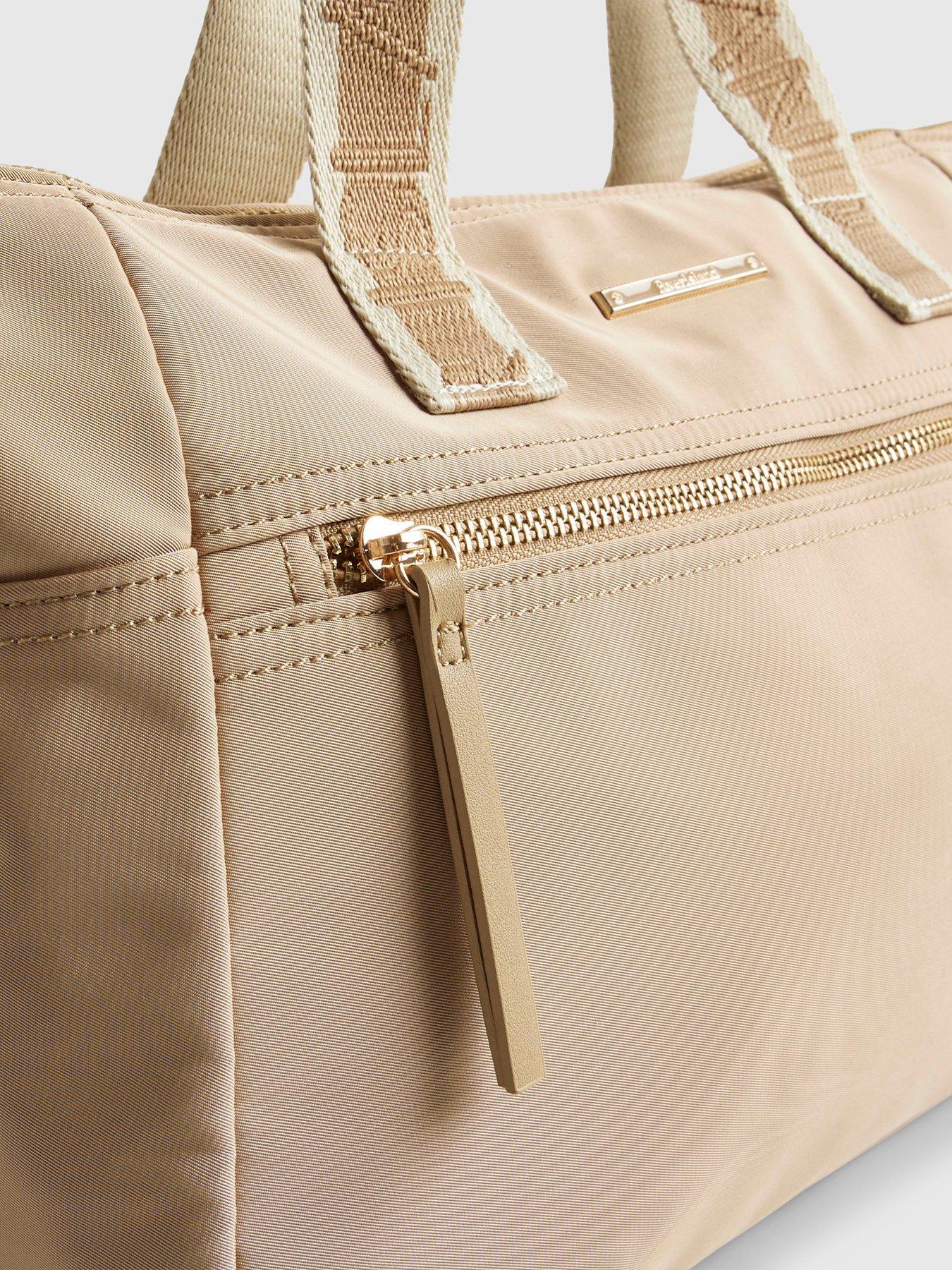 image of river-island-cabin-size-logo-holdall-beige