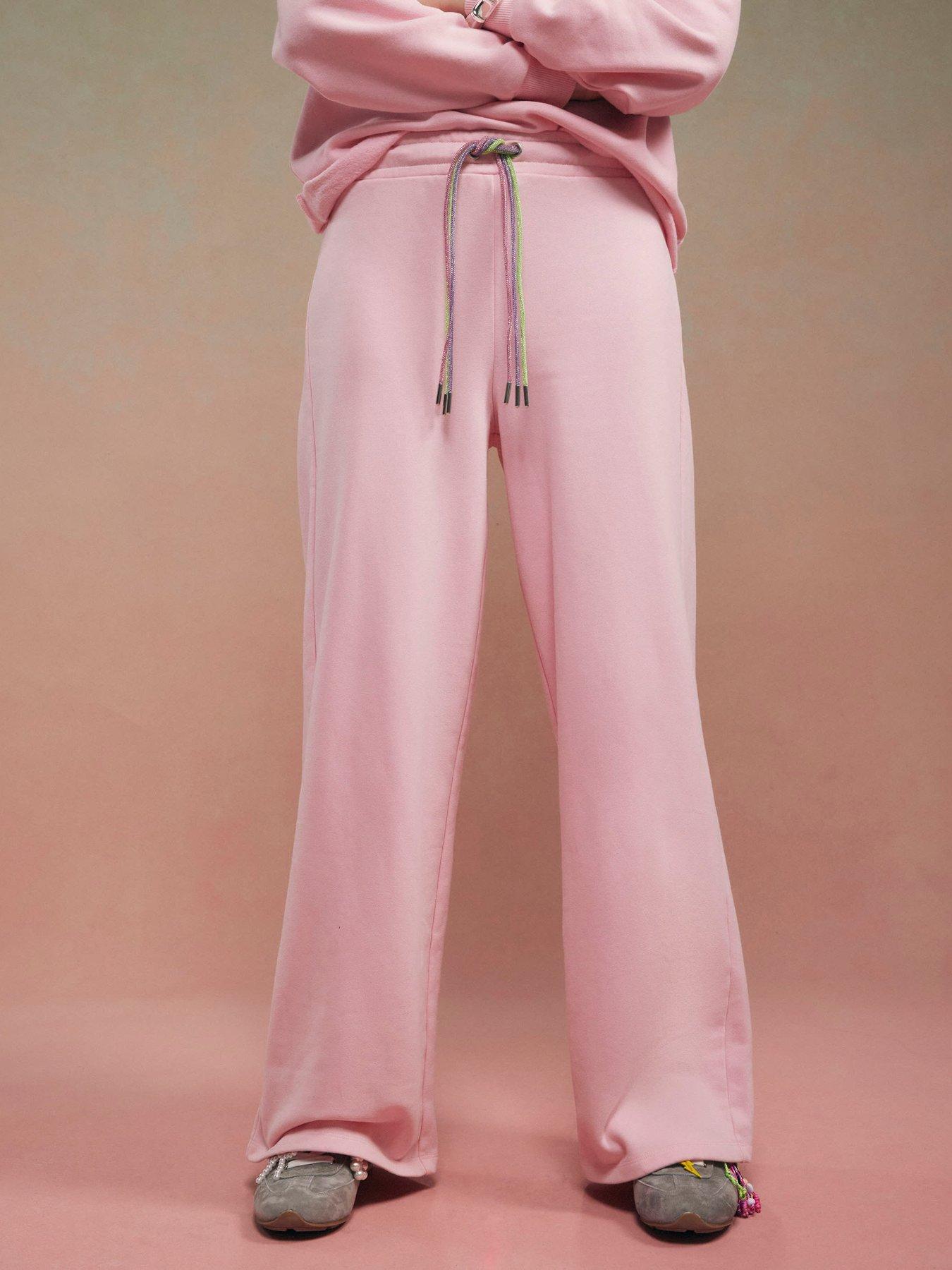 River Island Year Zero Embellished Cord Joggers - Pink