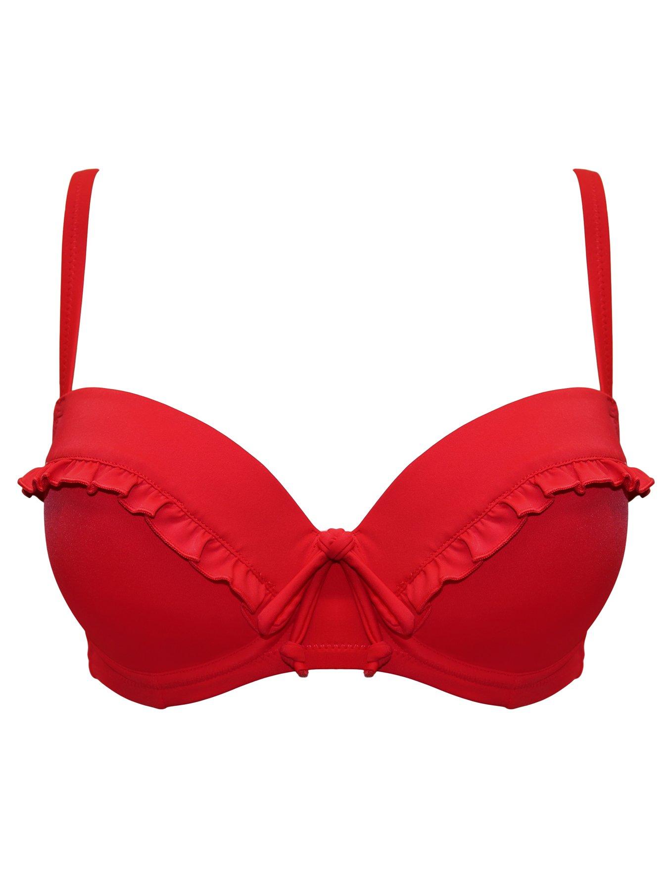 Image 3 of 4 of Pour Moi Ocean Breeze Padded Underwired Frill Bikini Top