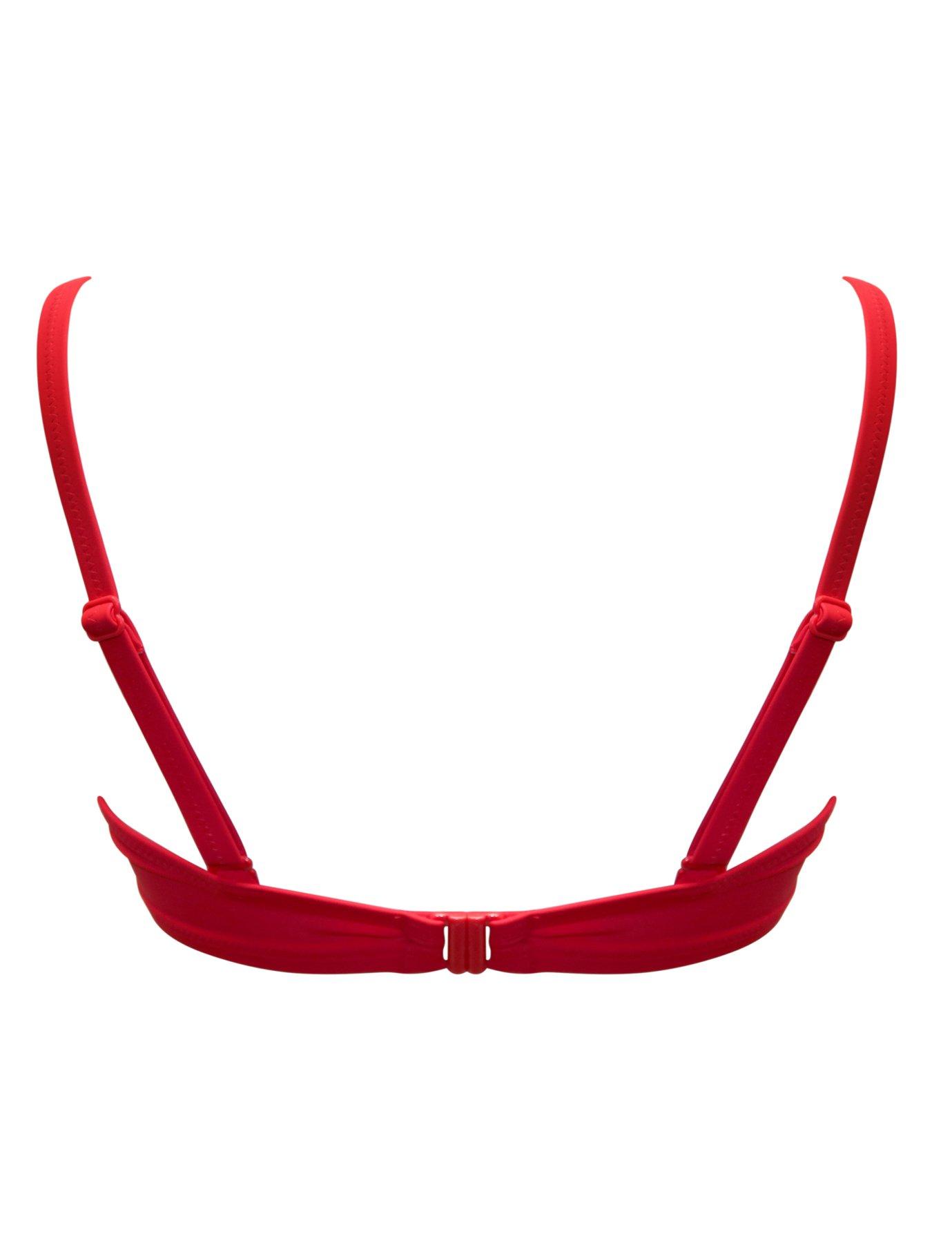 Image 4 of 4 of Pour Moi Ocean Breeze Padded Underwired Frill Bikini Top