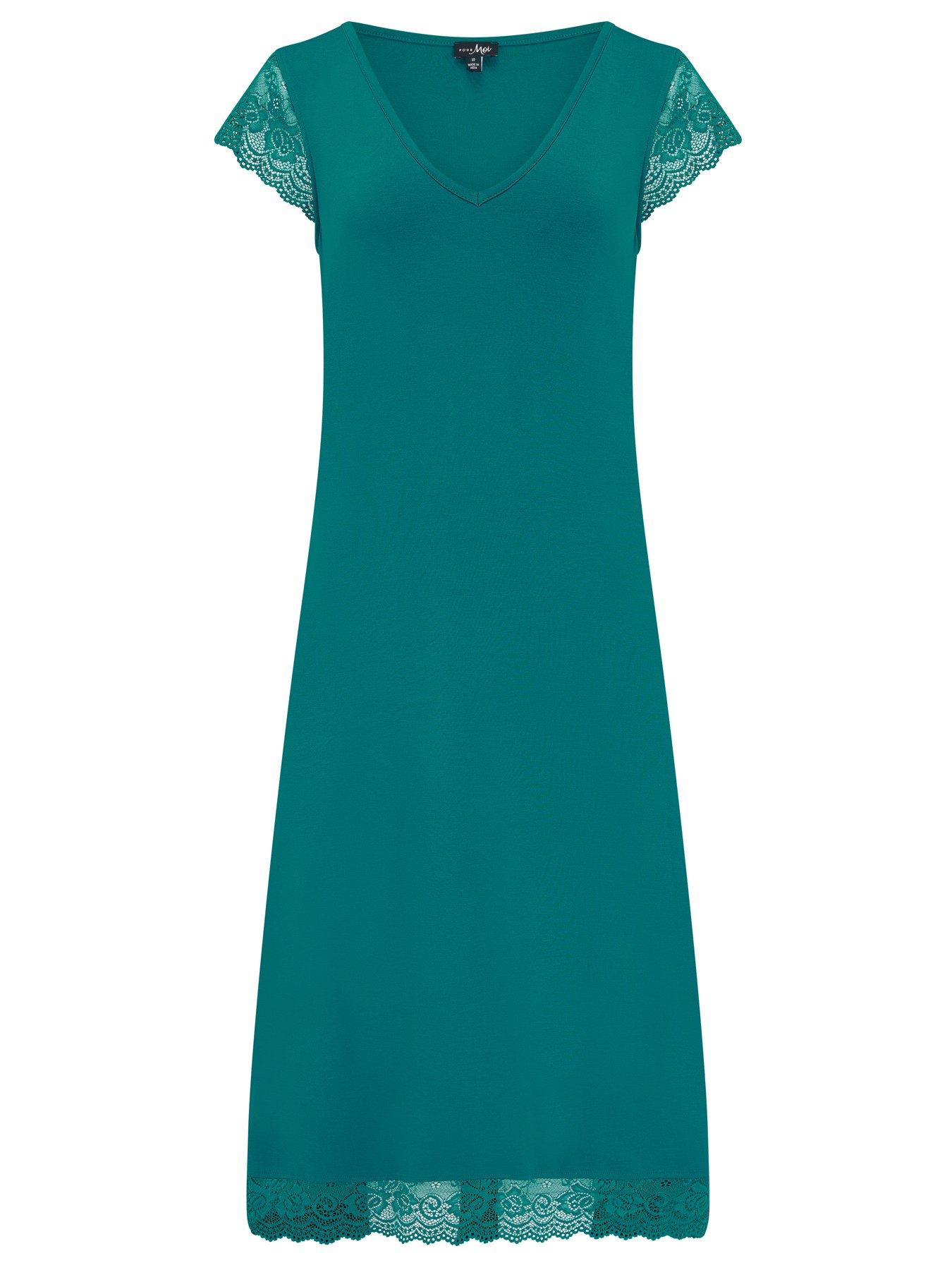 Image 3 of 4 of Pour Moi Jersey Lace Hidden Support Midi Chemise