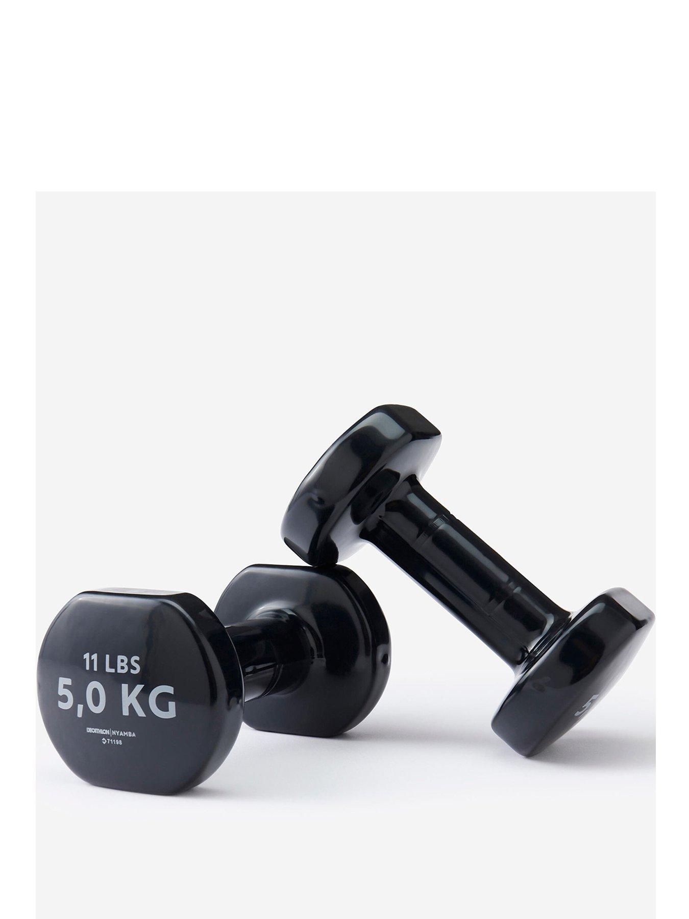 Decathlon Fitness 5 kg Dumbbells Twin-Pack - Black