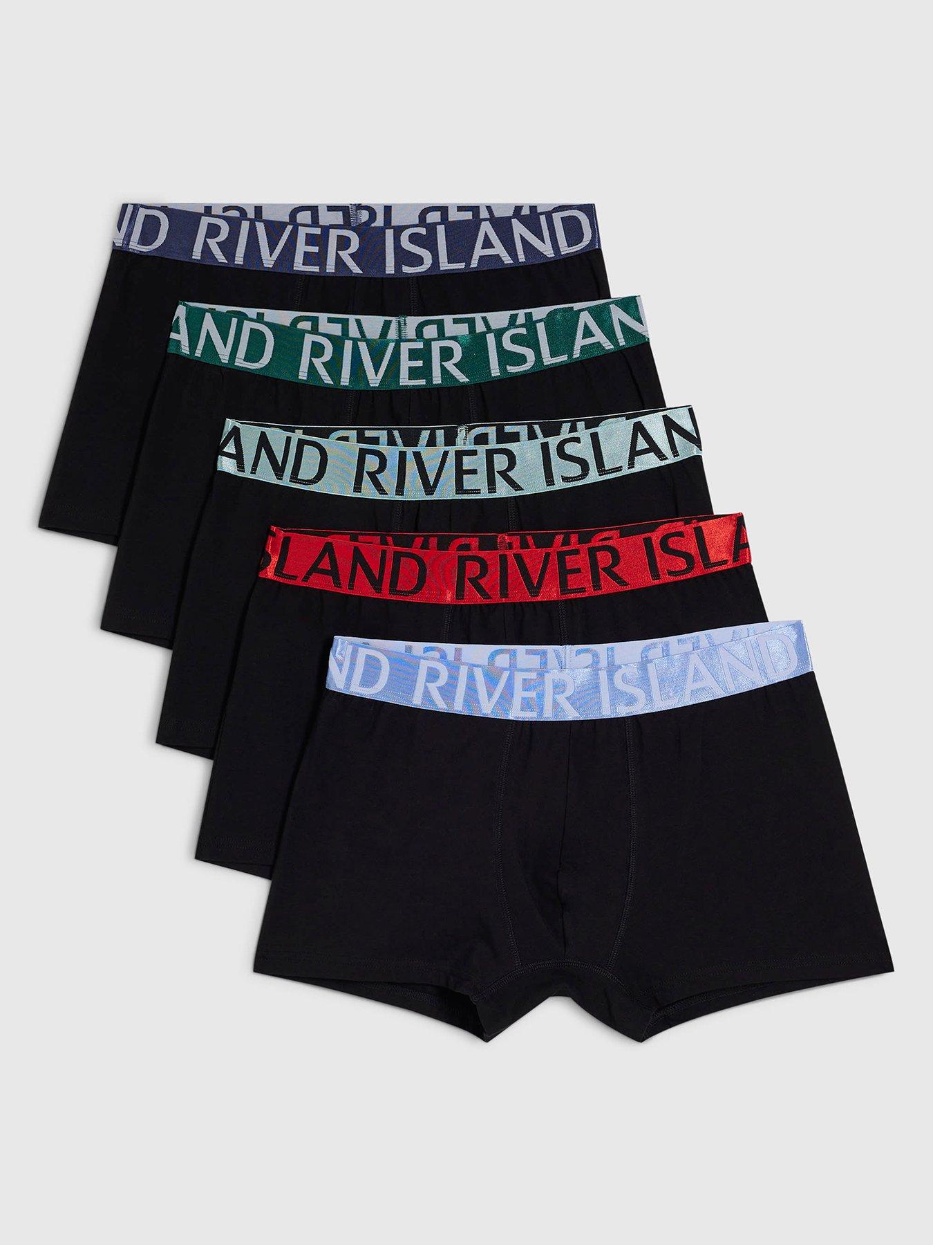 front image of river-island-pack-of-5-trunks