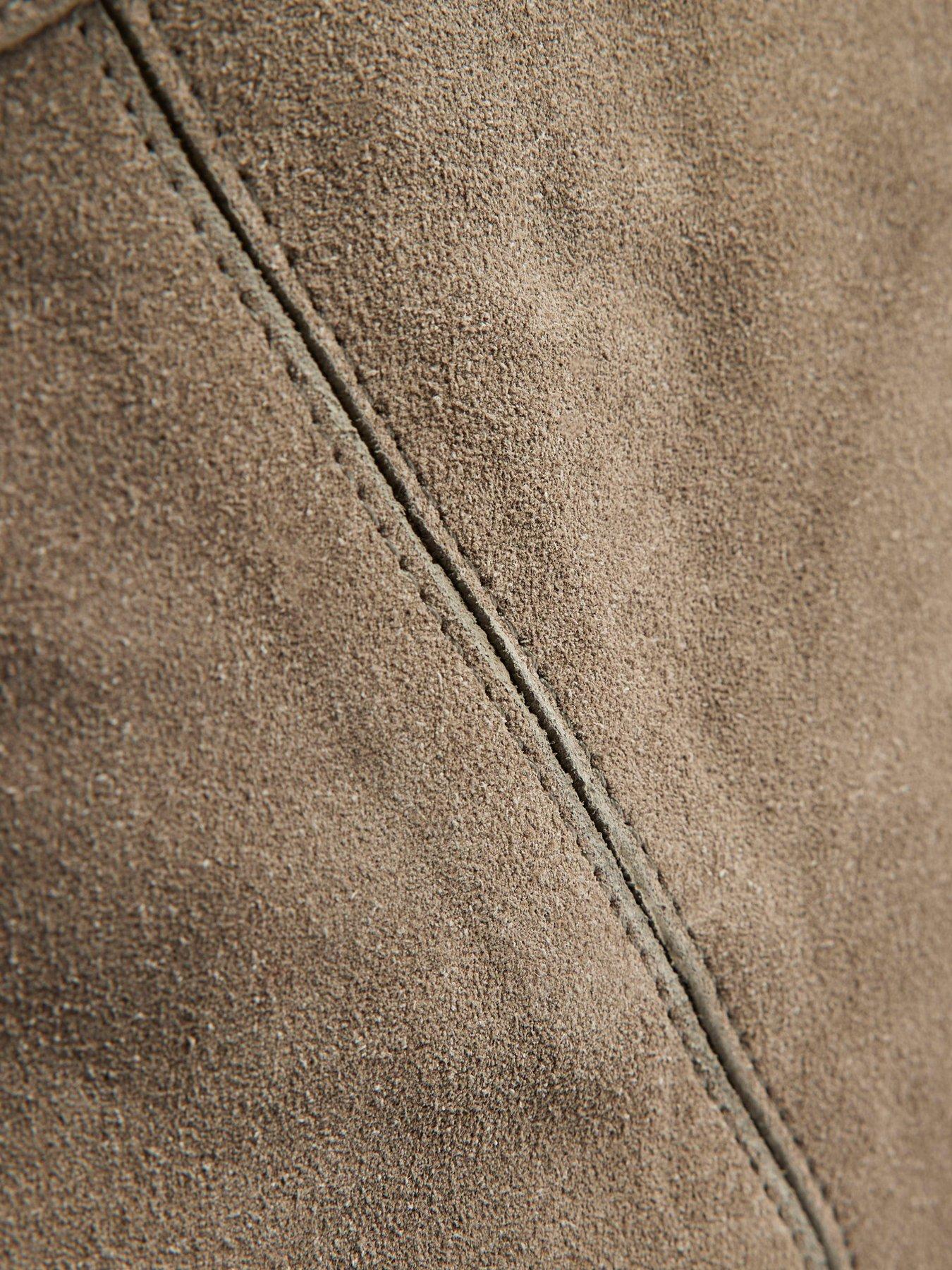 Image 4 of 4 of River Island Buckle Handle Suede Shopper Bag
