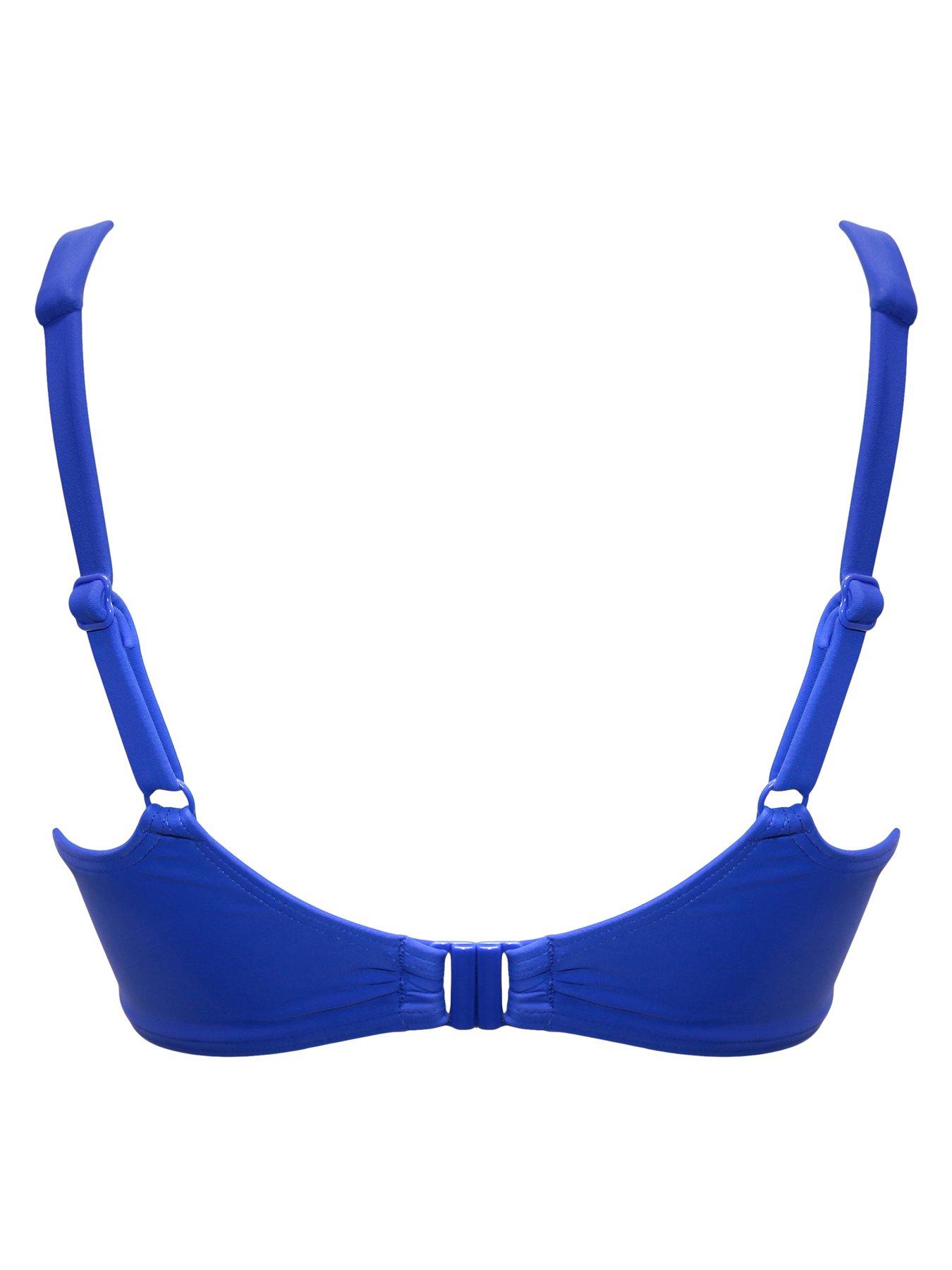 Image 4 of 4 of Pour Moi Free Spirit Twist Front Non-Wired Bikini Top - Ultramarine