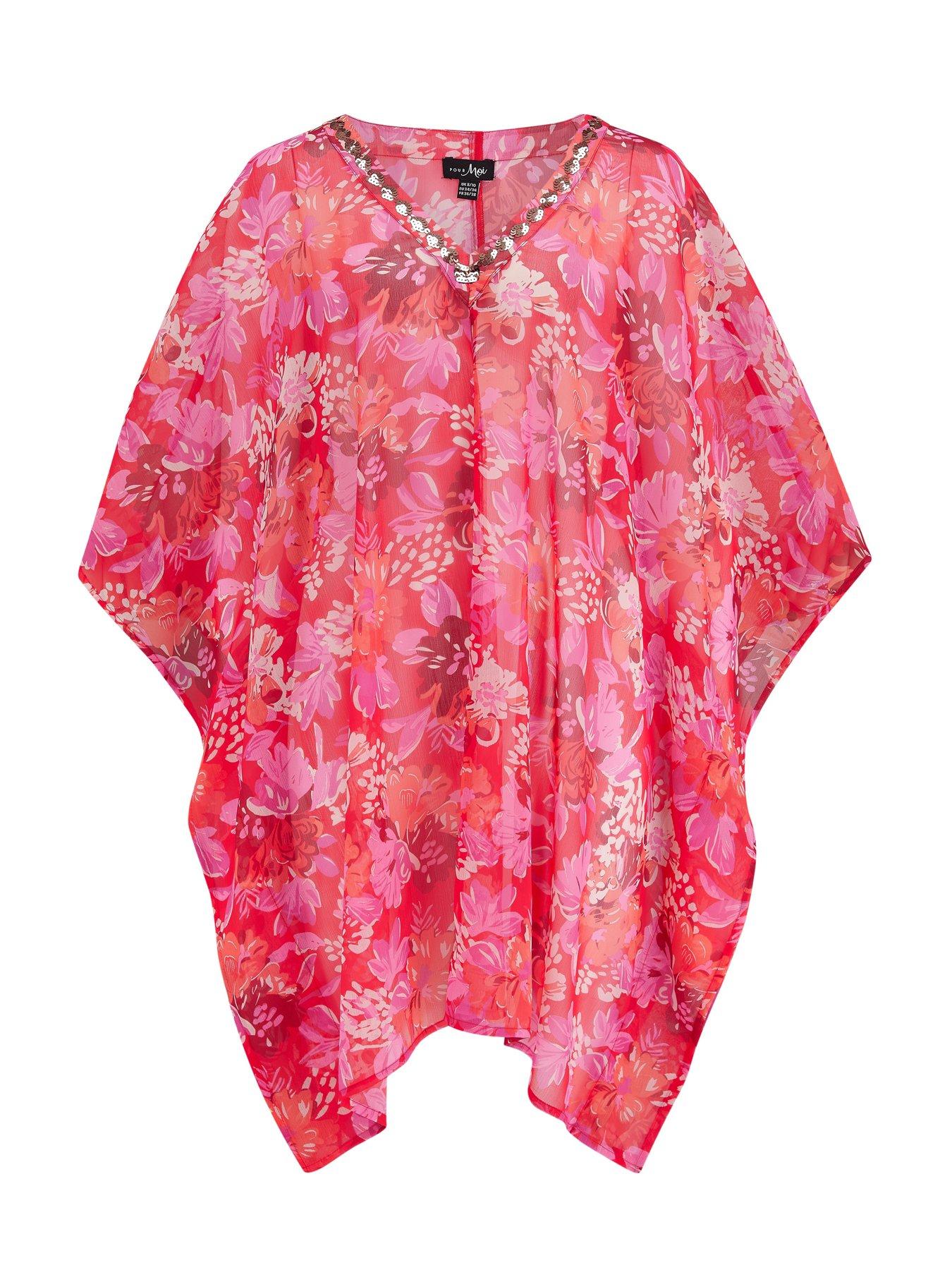 Image 3 of 4 of Pour Moi Chiffon V-Neck Embellished Kaftan