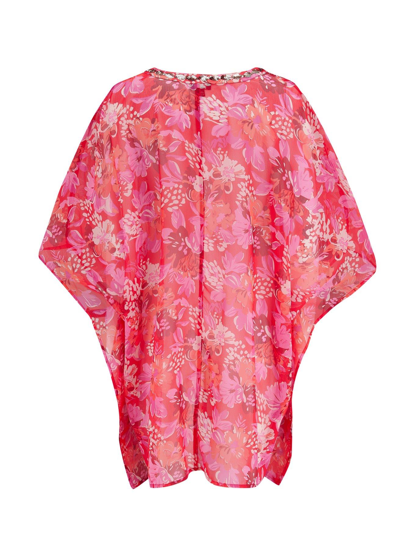 Image 4 of 4 of Pour Moi Chiffon V-Neck Embellished Kaftan