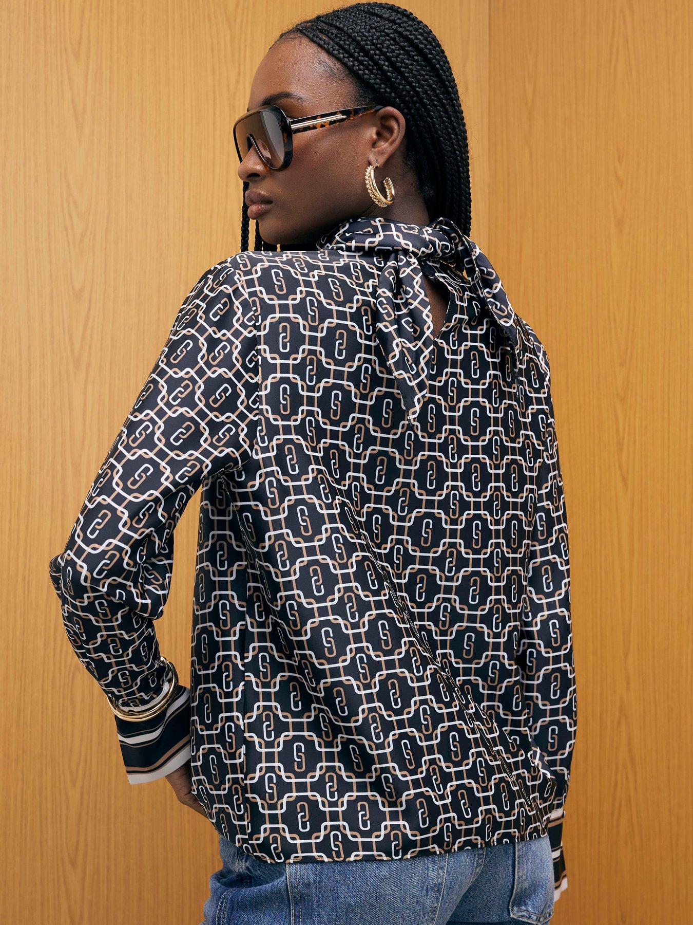 Image 2 of 4 of River Island Geometric Print Scarf Shirt