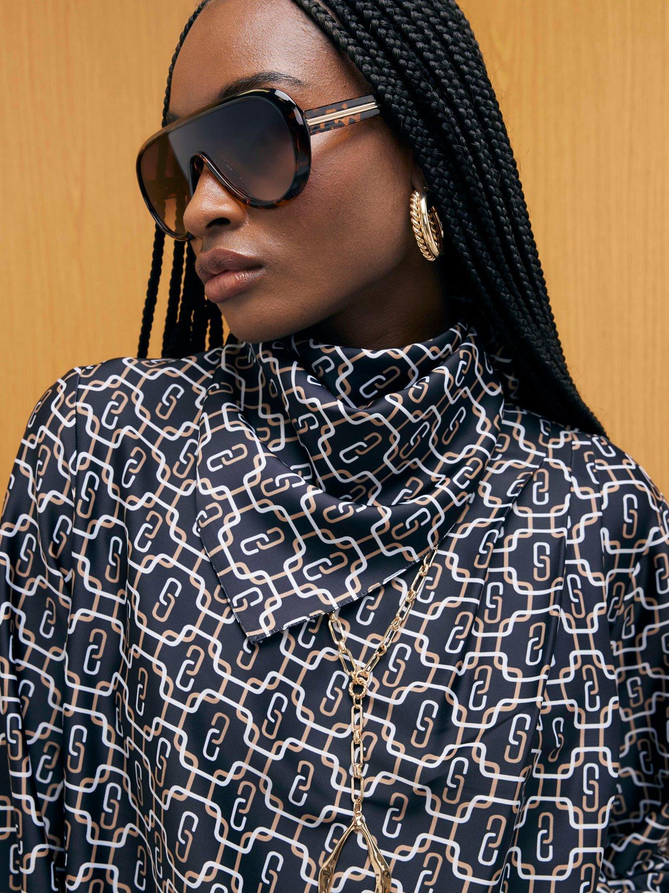 Image 4 of 4 of River Island Geometric Print Scarf Shirt