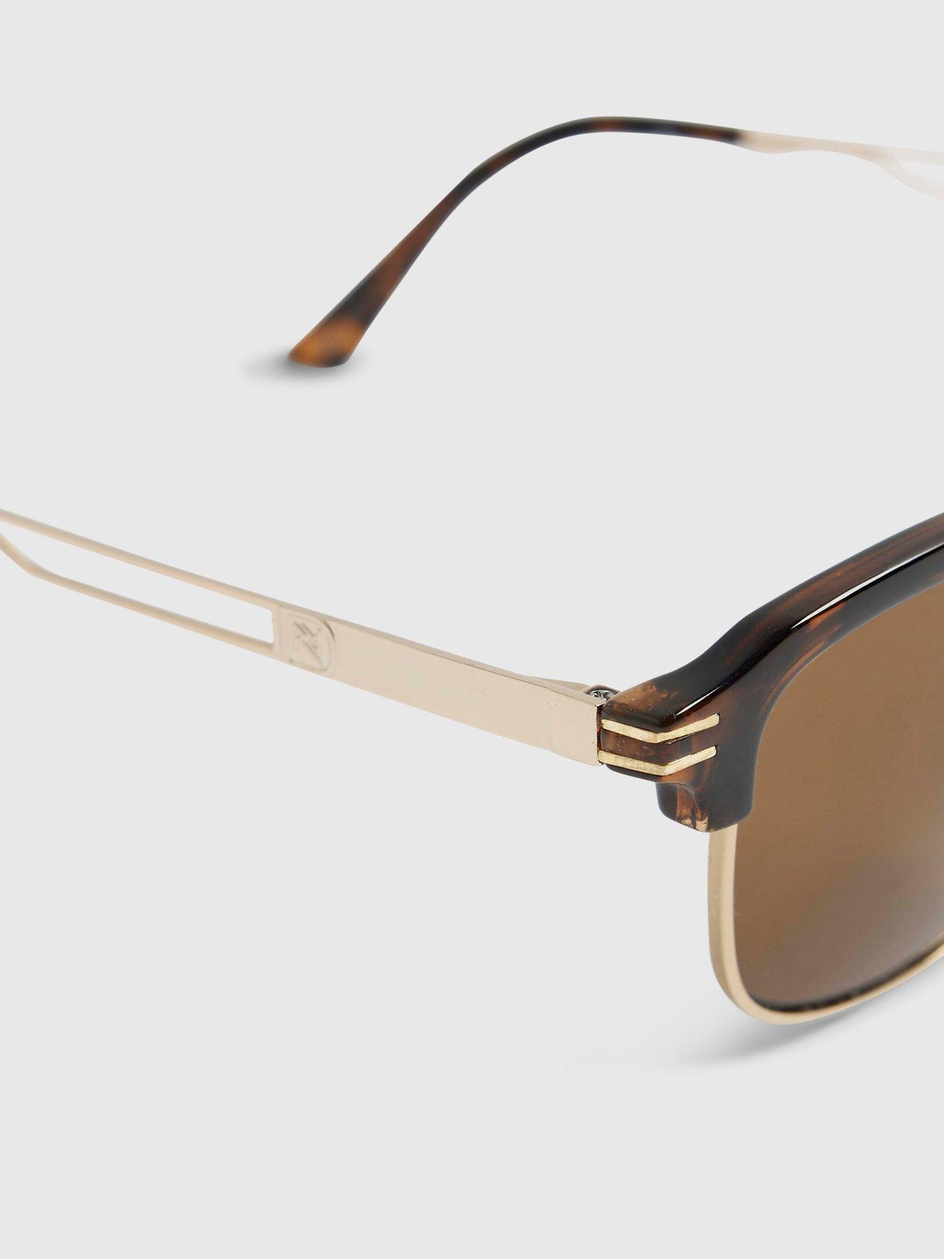 Image 5 of 5 of River Island Tortoise Clubmaster Sunglasses