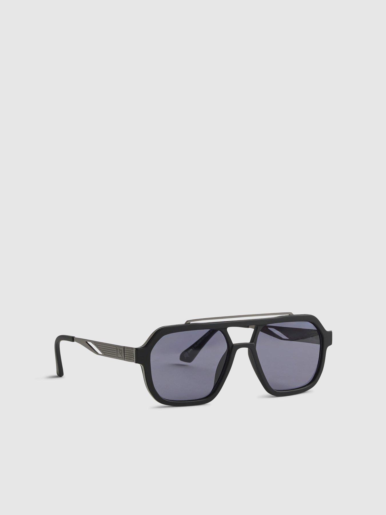 back image of river-island-rubberised-aviator-sunglasses