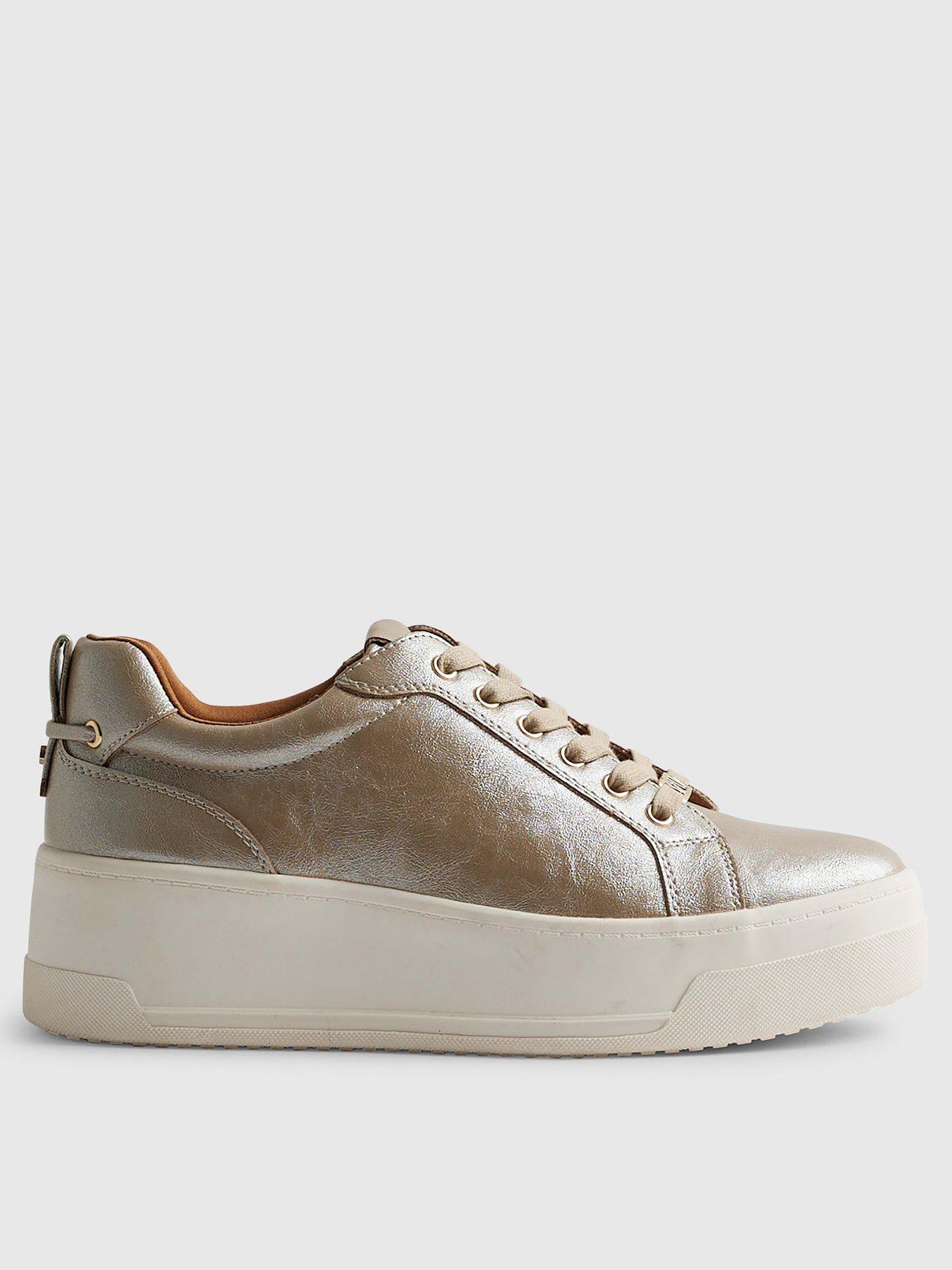 River Island Lace Up Flatform Trainers