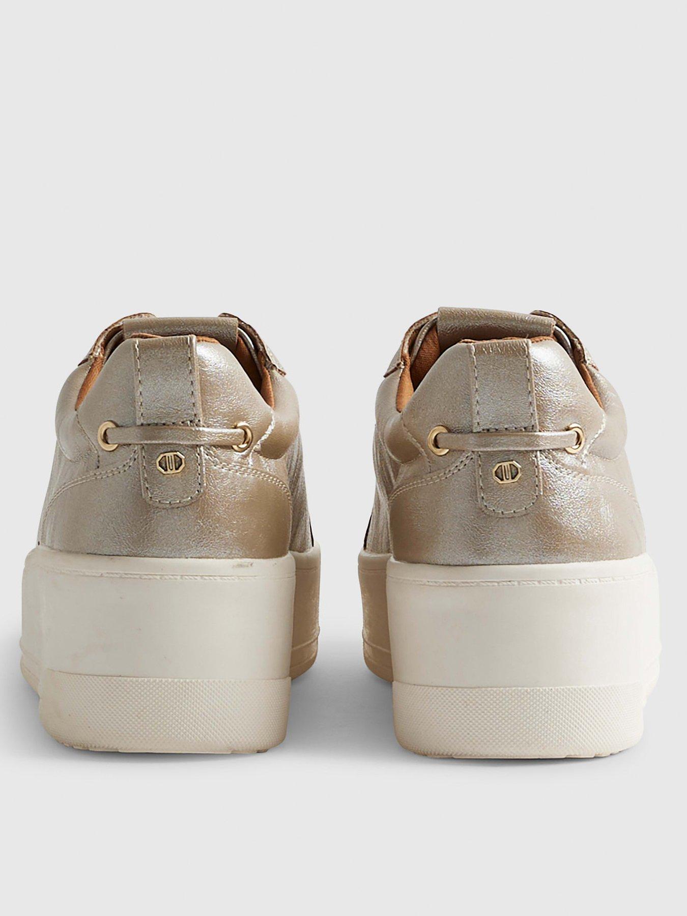  image of river-island-lace-up-flatform-trainers