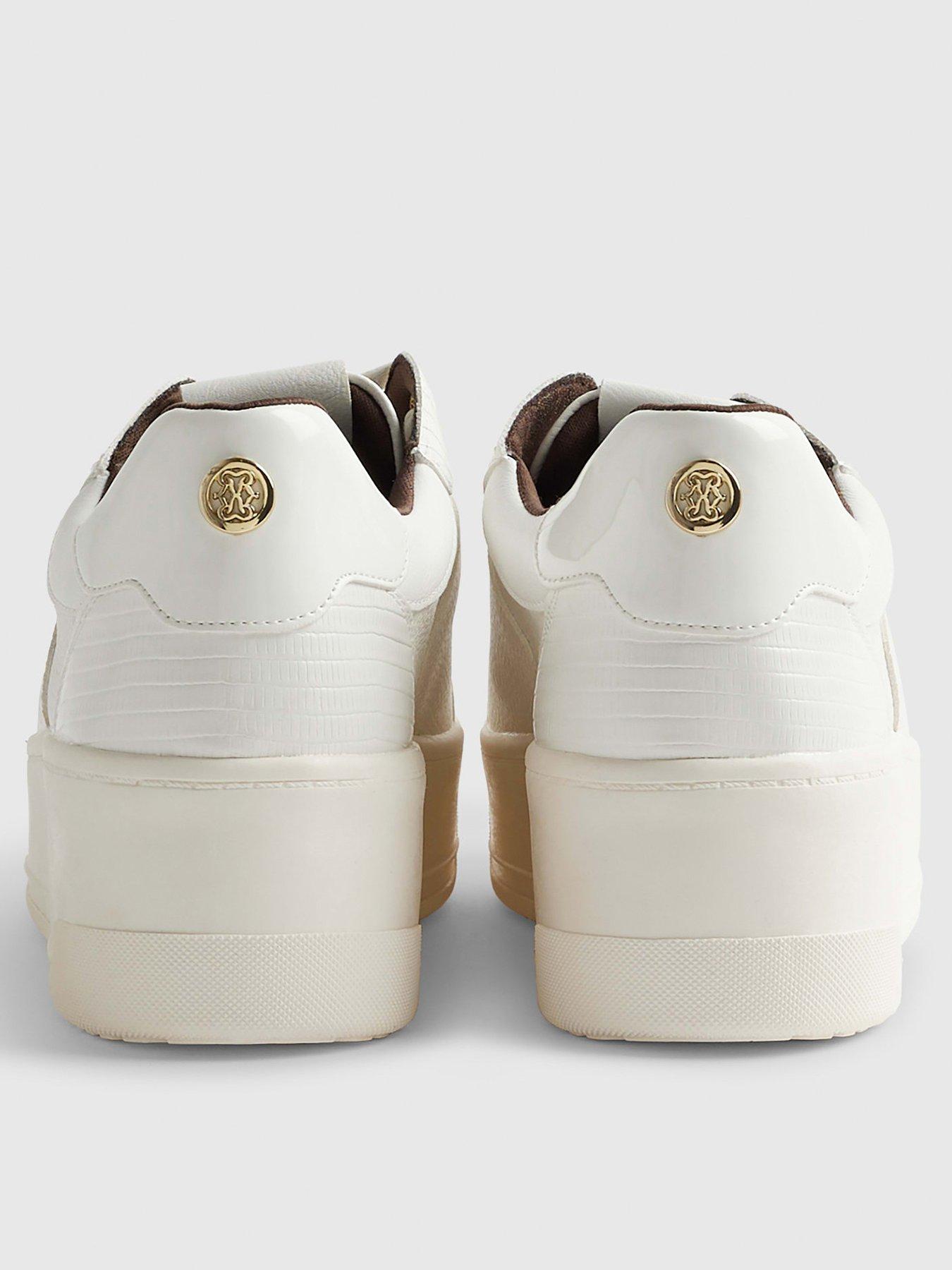  image of river-island-lace-up-flatform-trainers