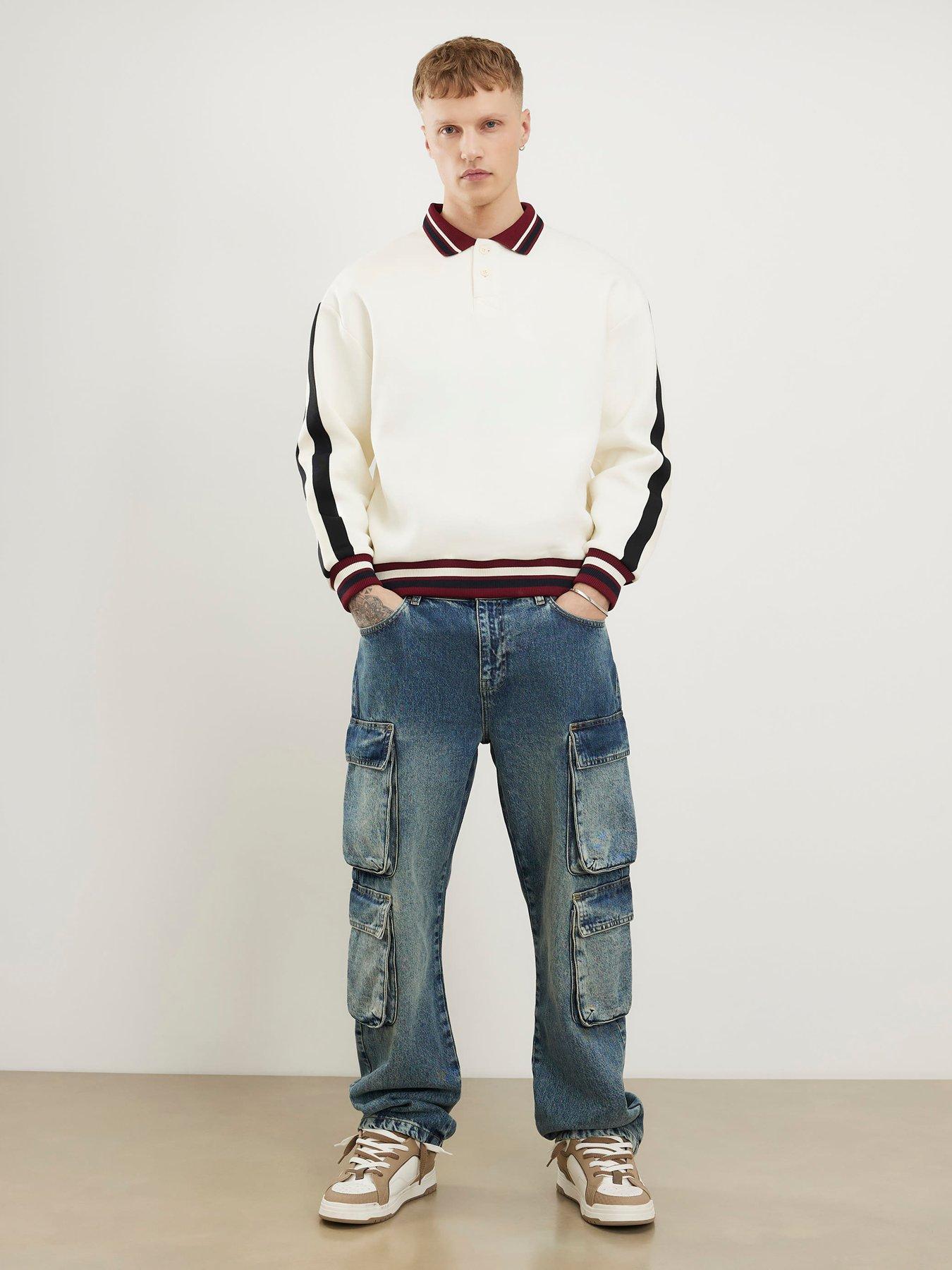 Image 3 of 4 of River Island Loose Fit Cargo Jeans