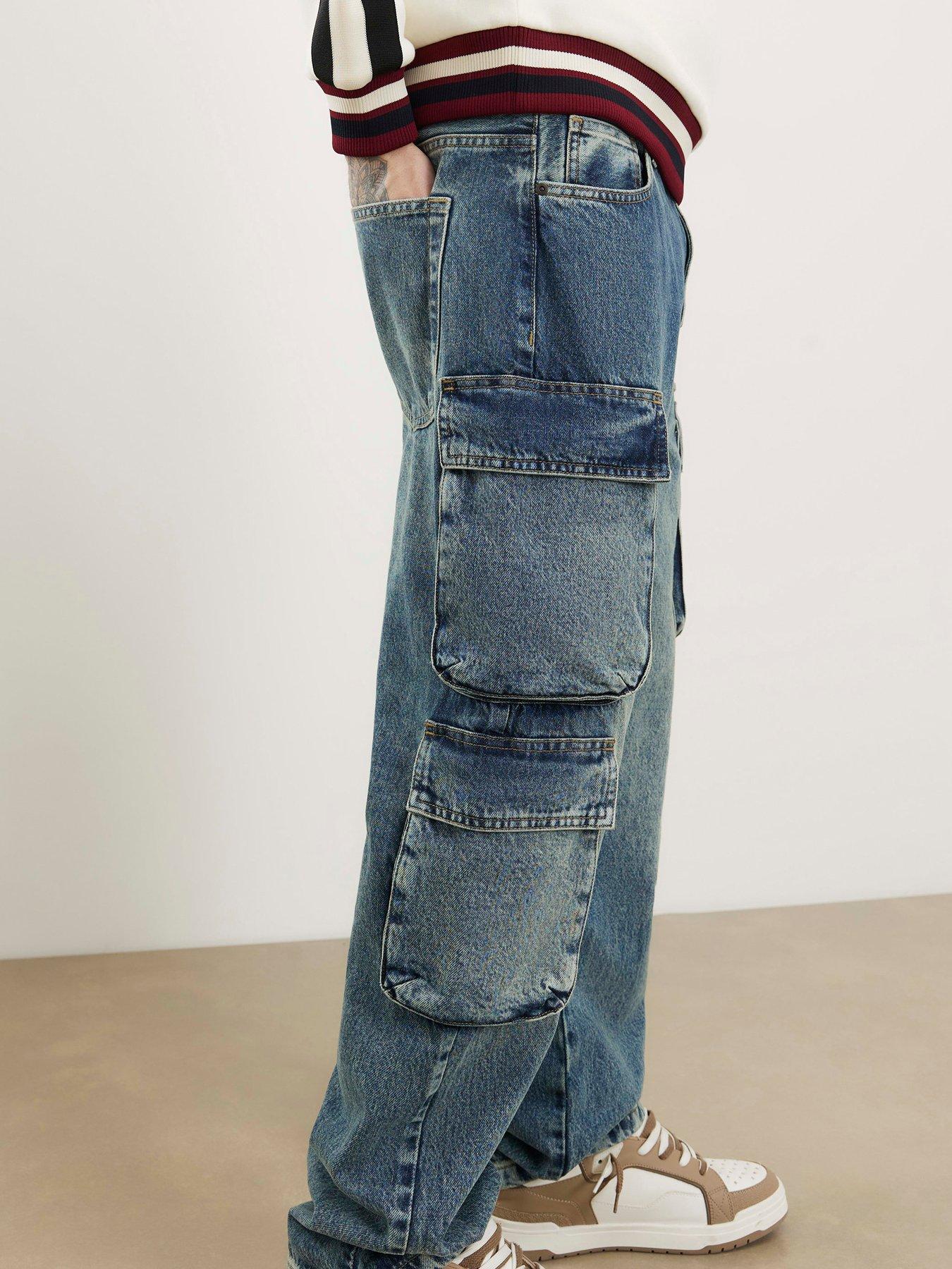 Image 4 of 4 of River Island Loose Fit Cargo Jeans