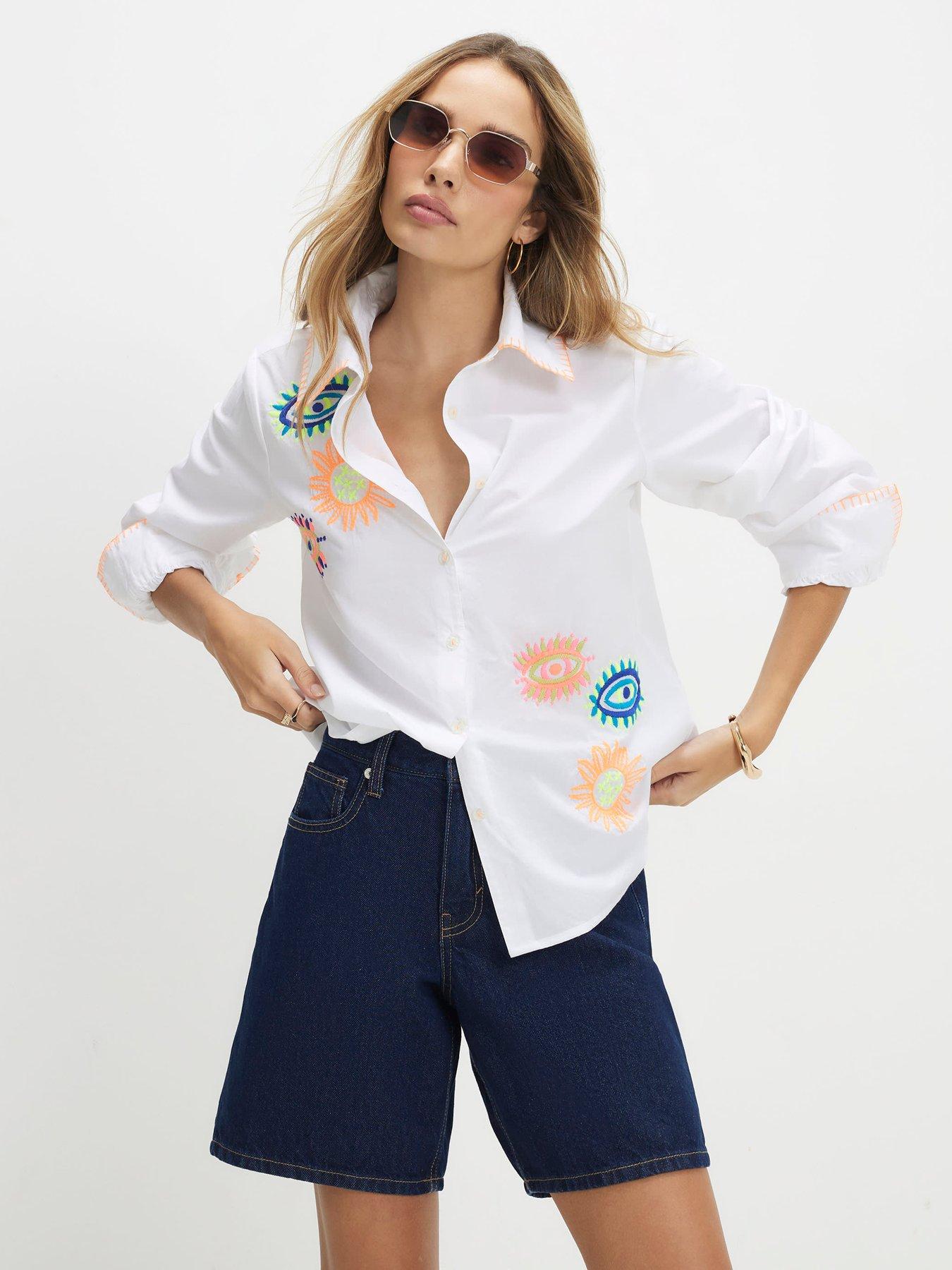 River Island Embroidered Graphic Shirt