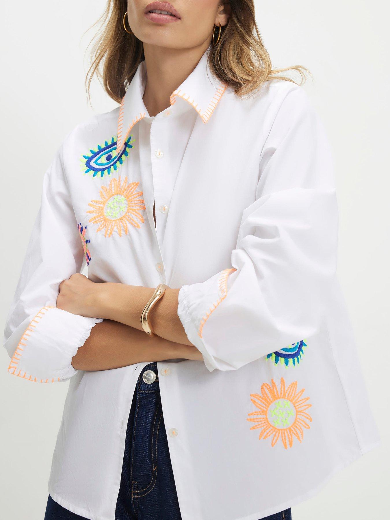  image of river-island-embroidered-graphic-shirt
