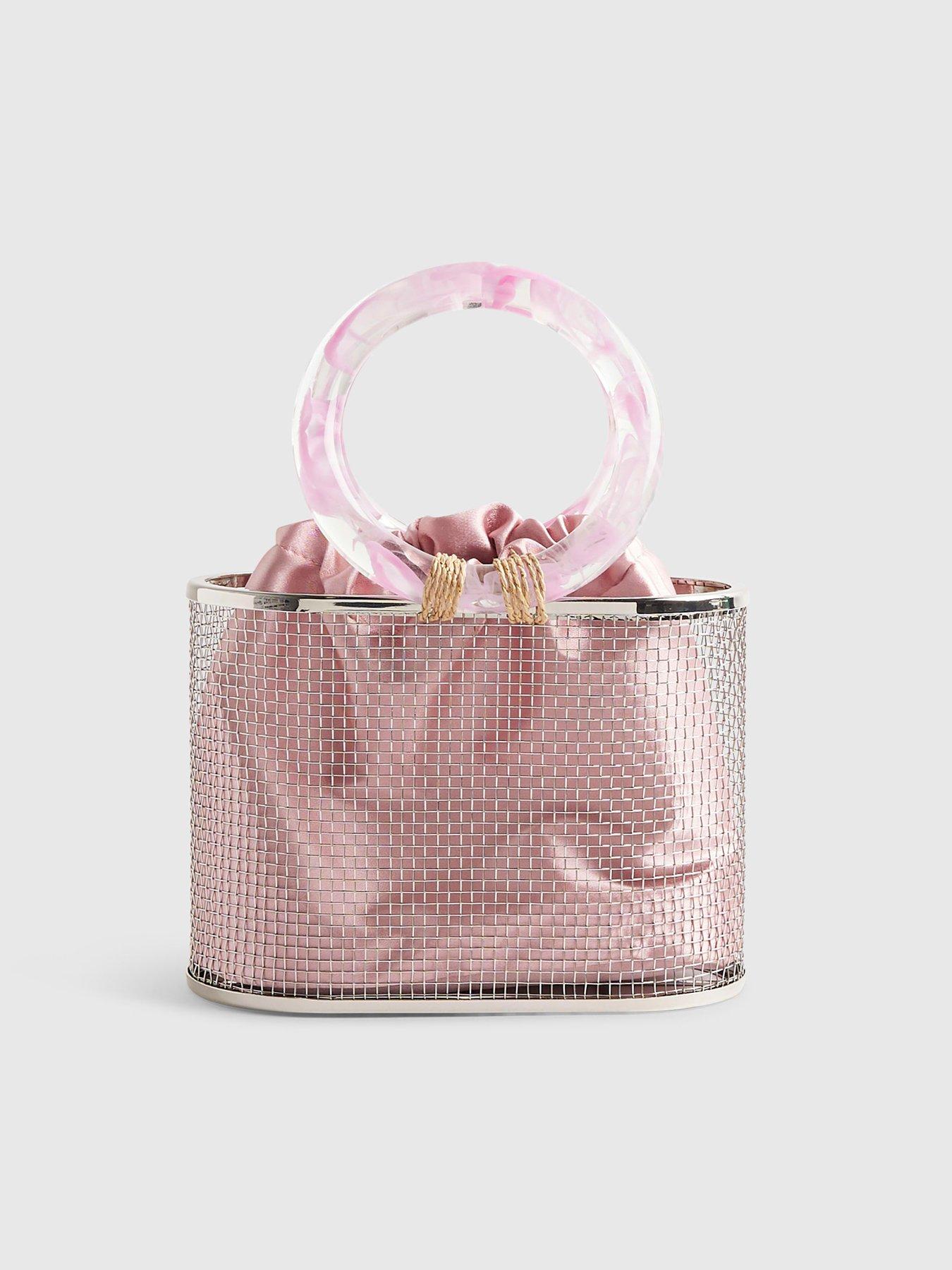  image of river-island-flower-cage-bag-pink