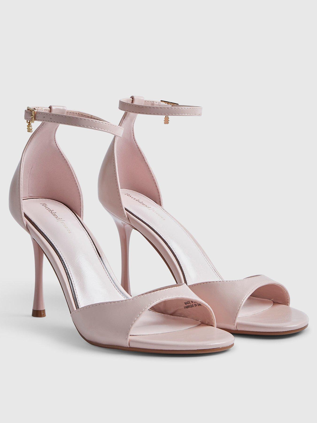  image of river-island-closed-back-heeled-sandals-pink