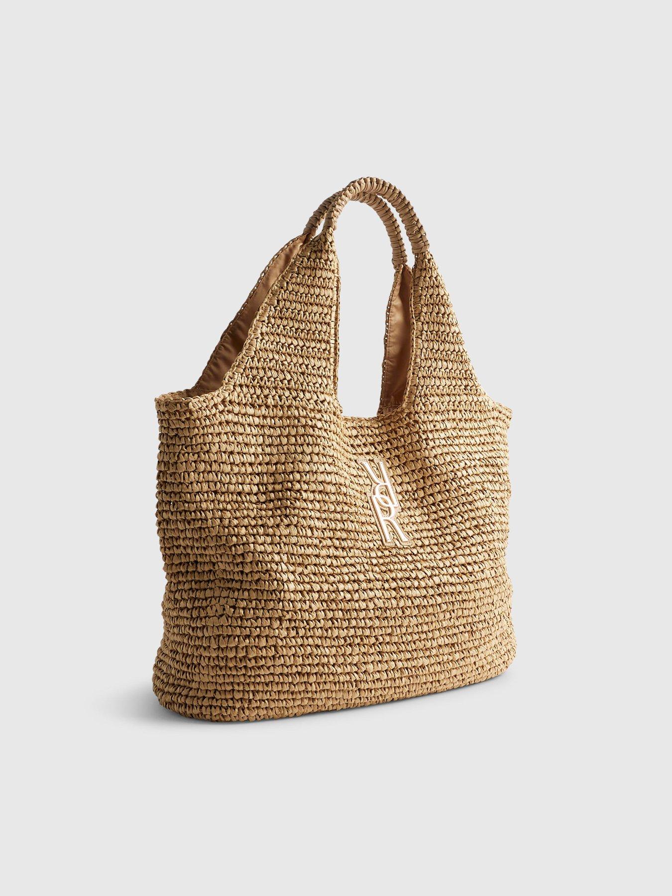 back image of river-island-raffia-shopper-bag-beige