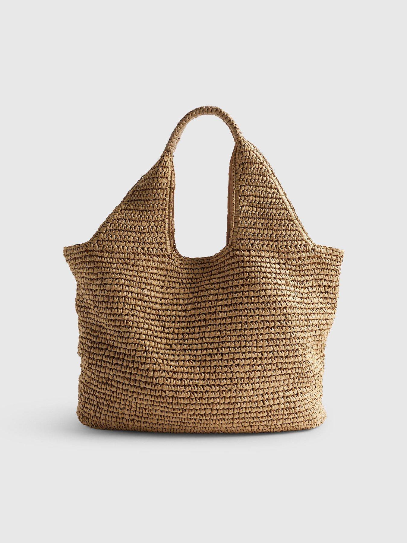  image of river-island-raffia-shopper-bag-beige