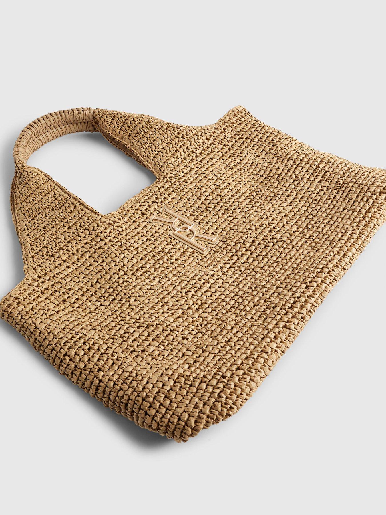  image of river-island-raffia-shopper-bag-beige