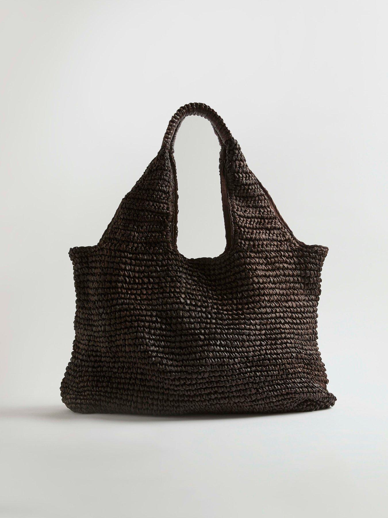 Image 3 of 4 of River Island Rr Raffia Shopper Bag - Brown