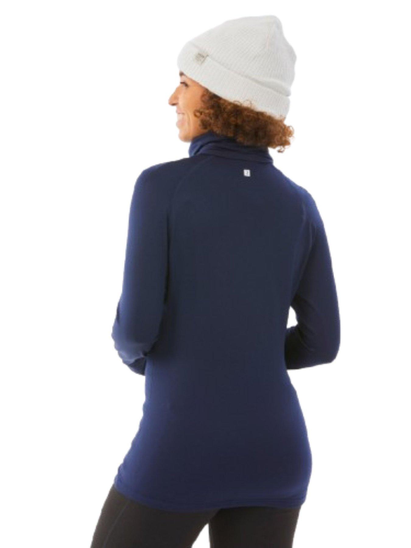 stillFront image of decathlon-warm-breathable-turtleneck-ski-base-layer-bl-500-navy-blue