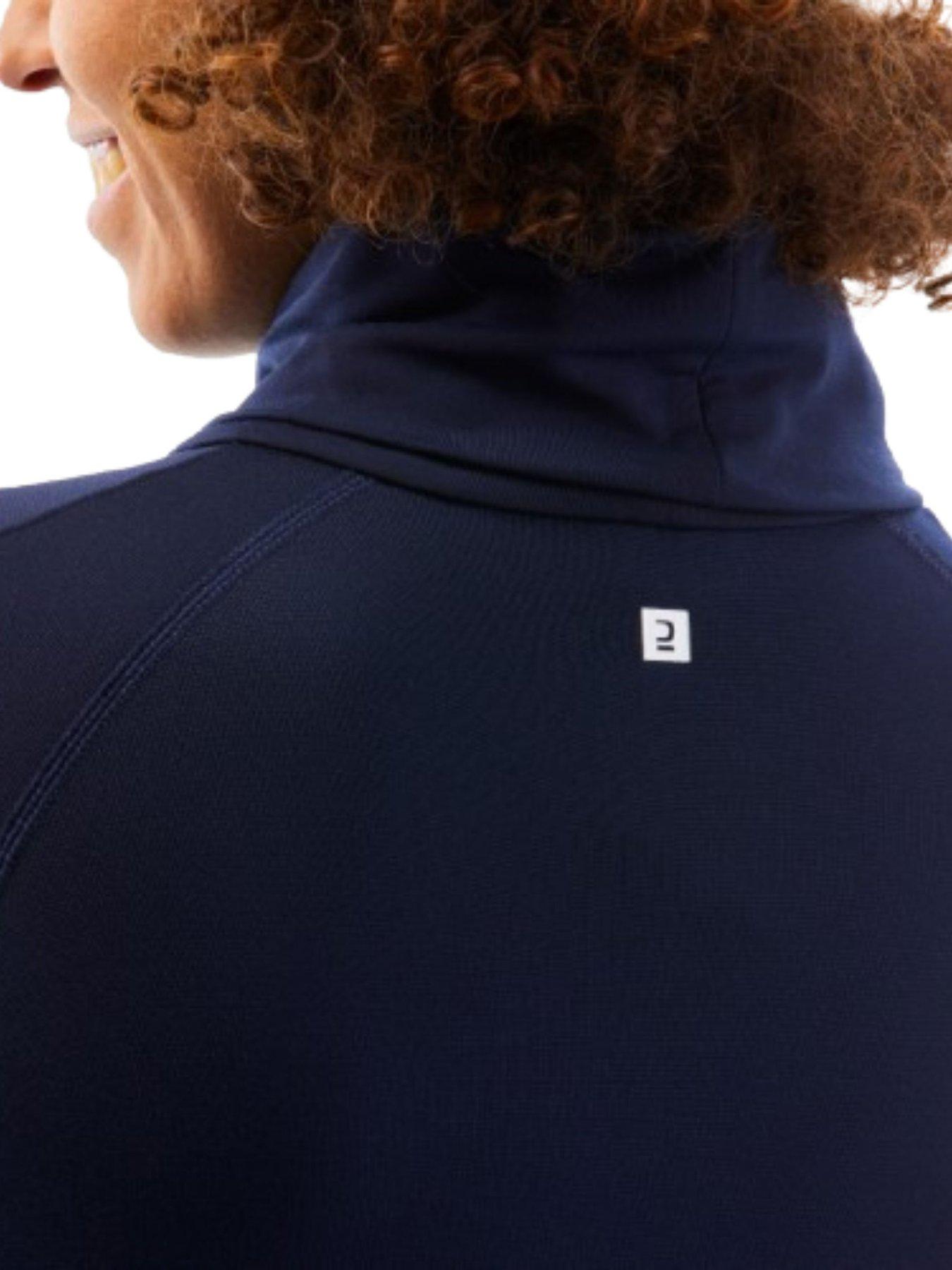  image of decathlon-warm-breathable-turtleneck-ski-base-layer-bl-500-navy-blue