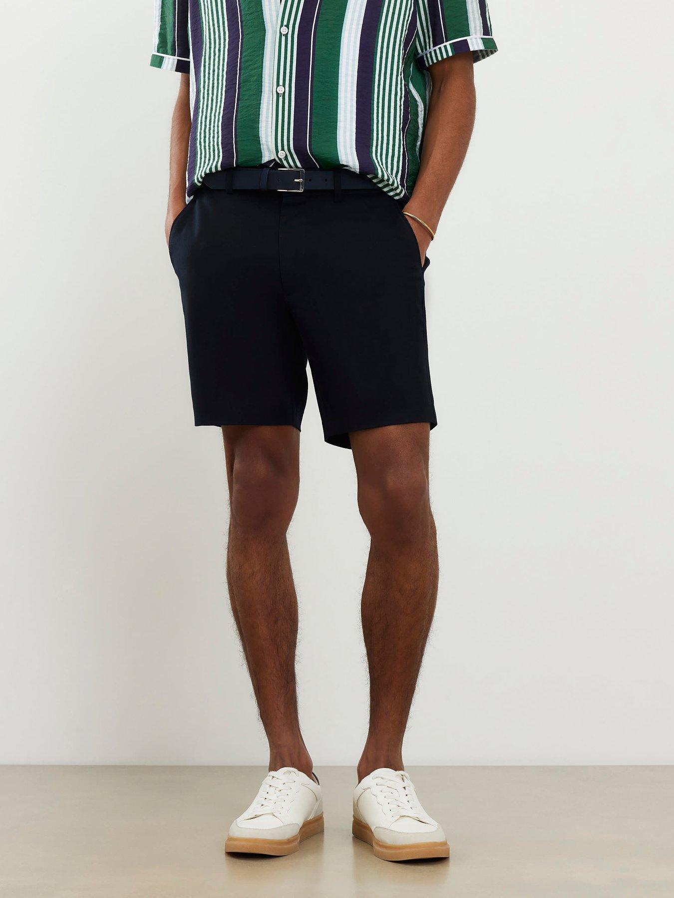 River Island Slim Fit Belted Chino Shorts