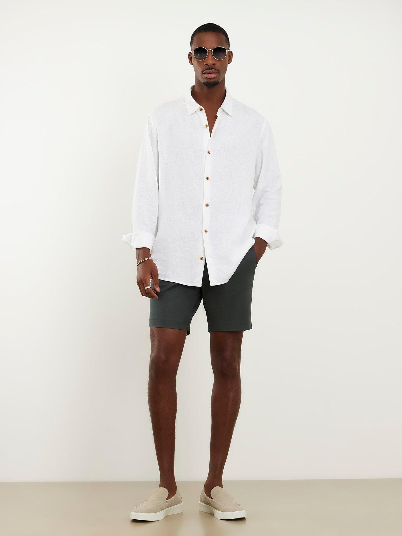 Image 3 of 4 of River Island Slim Fit Belted Chino Shorts
